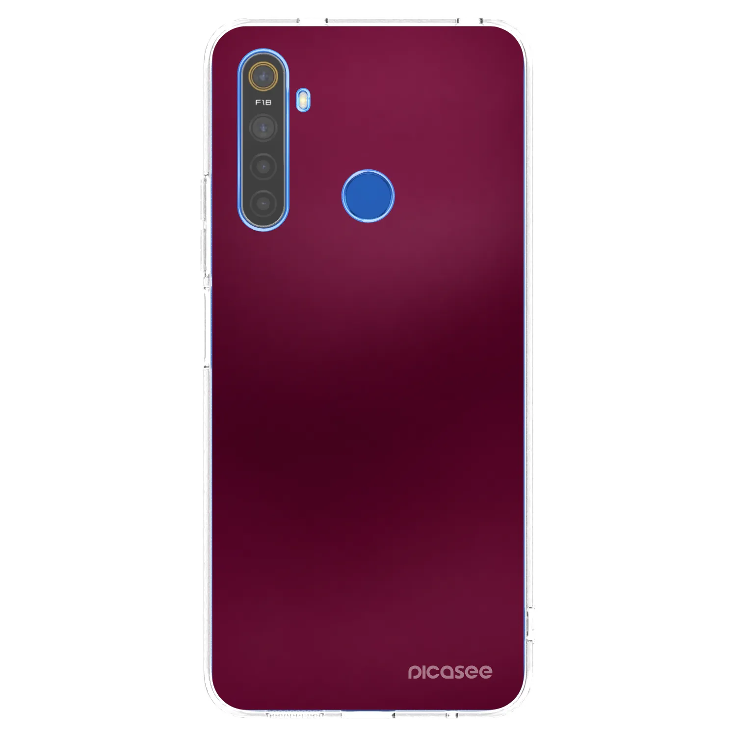 Picasee silikonski prozorni ovitek za Realme 5 - Velvet Bordeaux
