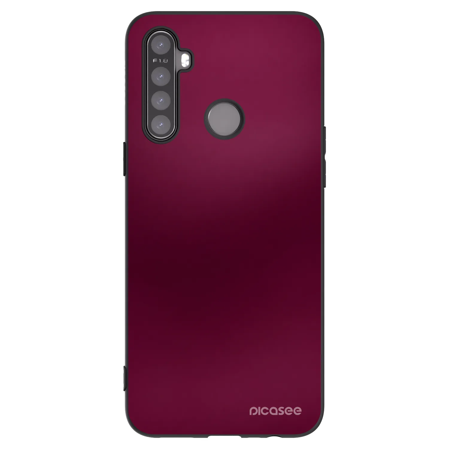 Picasee silikonski črni ovitek za Realme 5 - Velvet Bordeaux