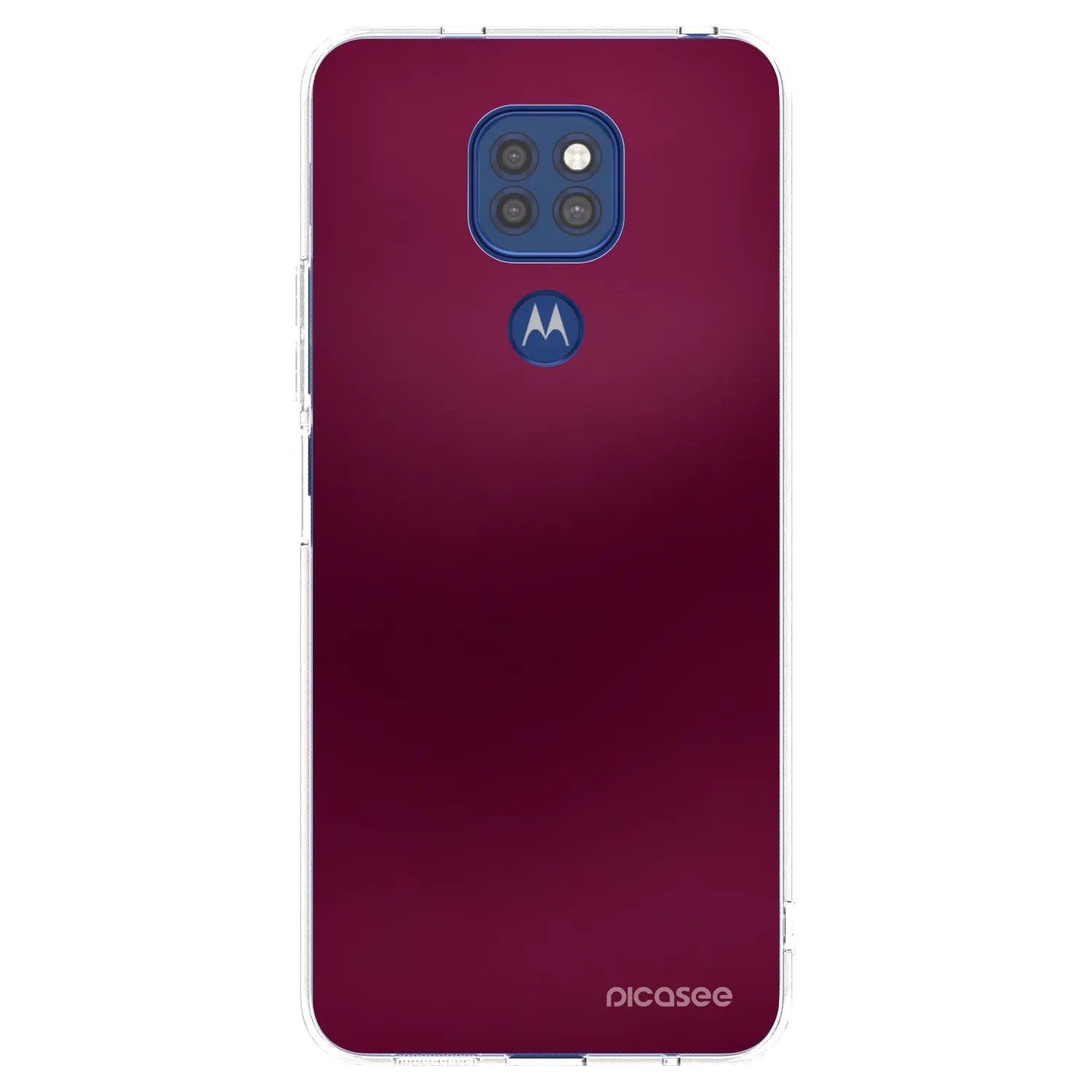 Picasee silikonski prozorni ovitek za Motorola Moto G9 Play - Velvet Bordeaux