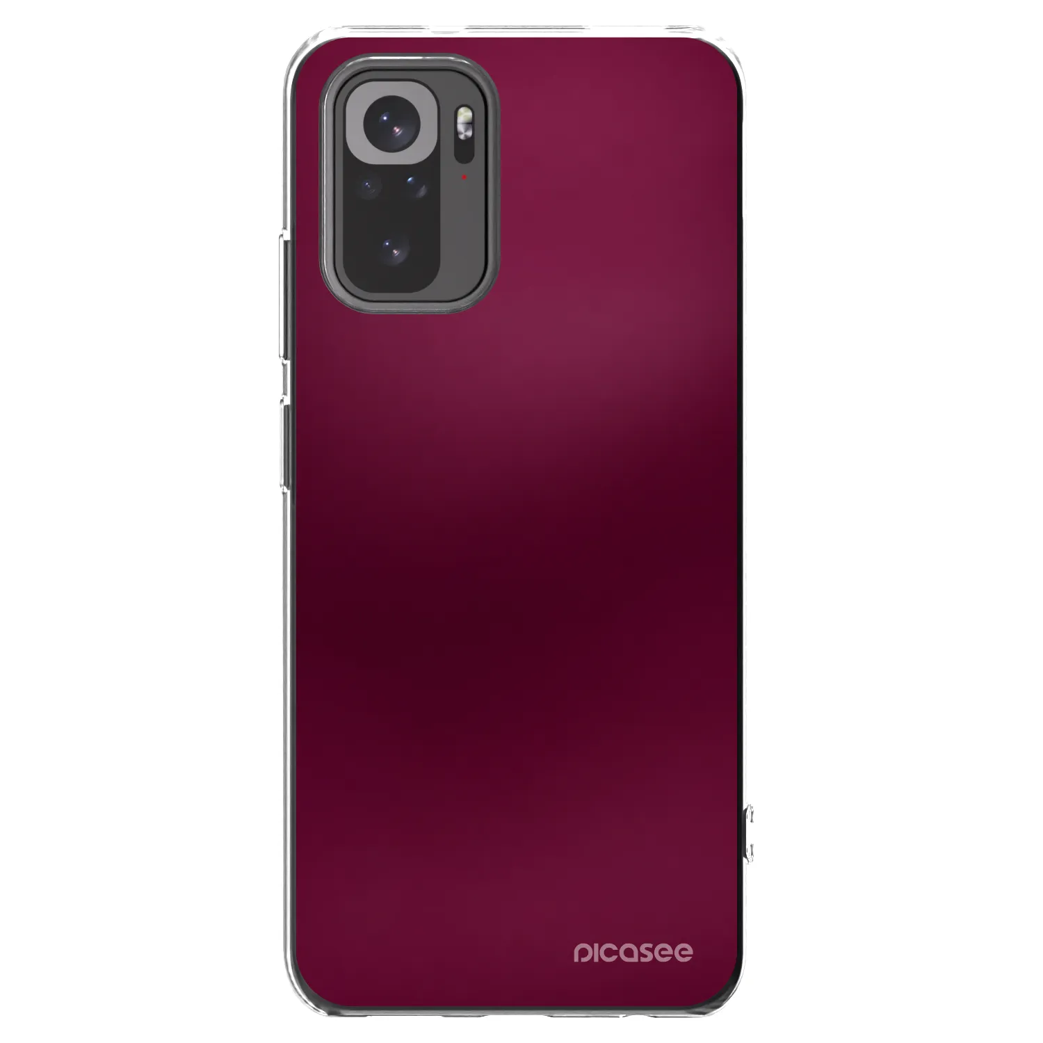 Picasee silikonski prozorni ovitek za Xiaomi Redmi Note 10S - Velvet Bordeaux