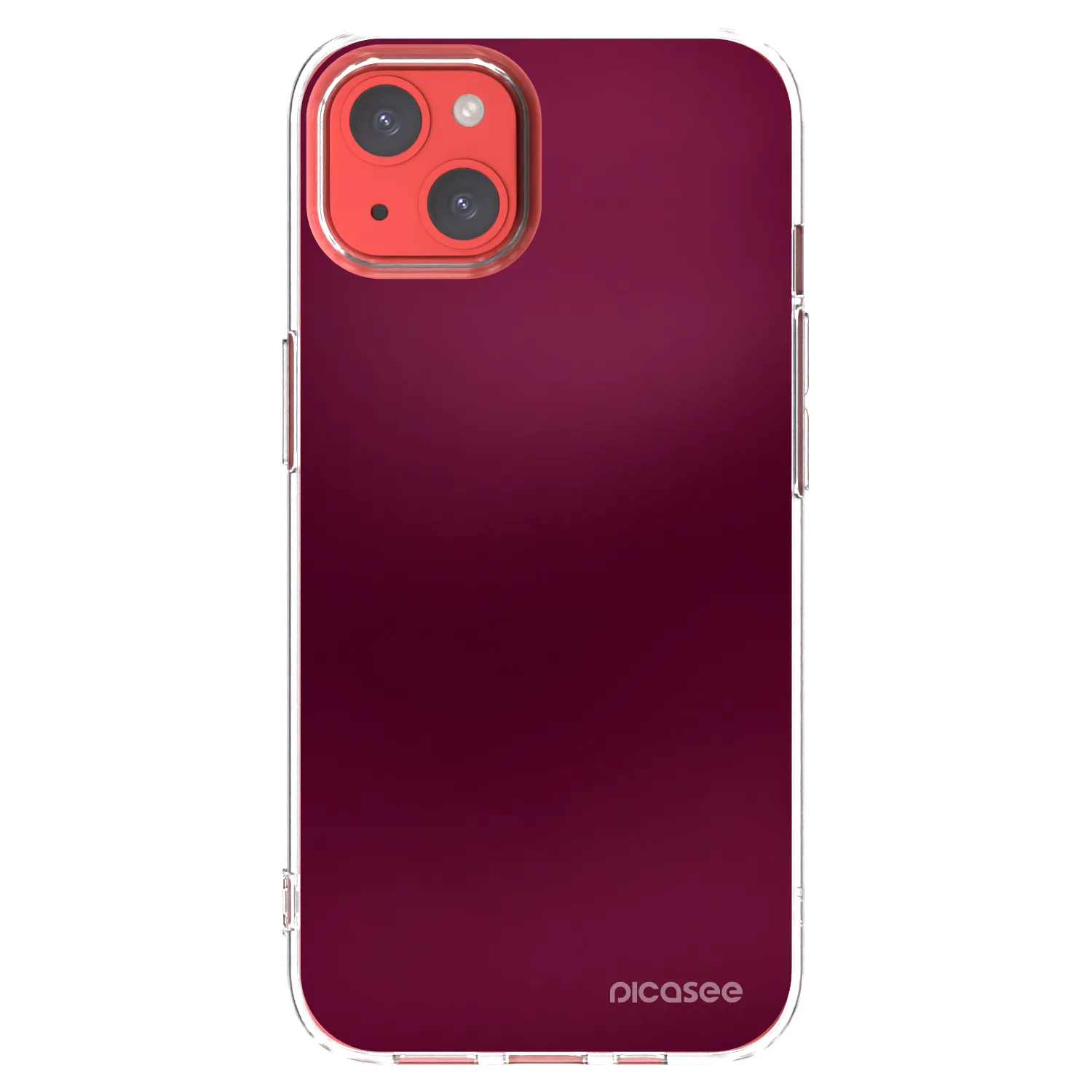 Picasee silikonski prozorni ovitek za Apple iPhone 13 - Velvet Bordeaux