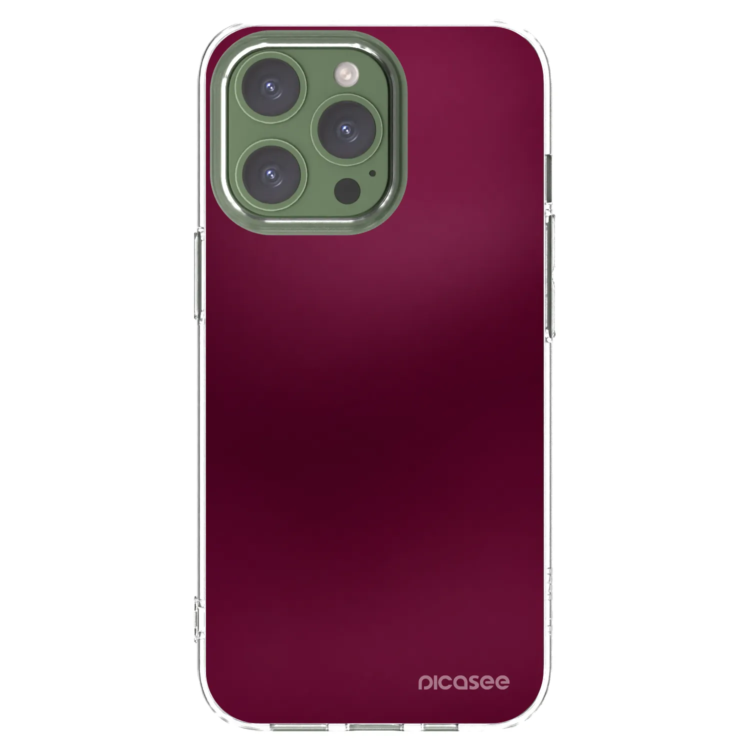 Picasee silikonski prozorni ovitek za Apple iPhone 13 Pro - Velvet Bordeaux