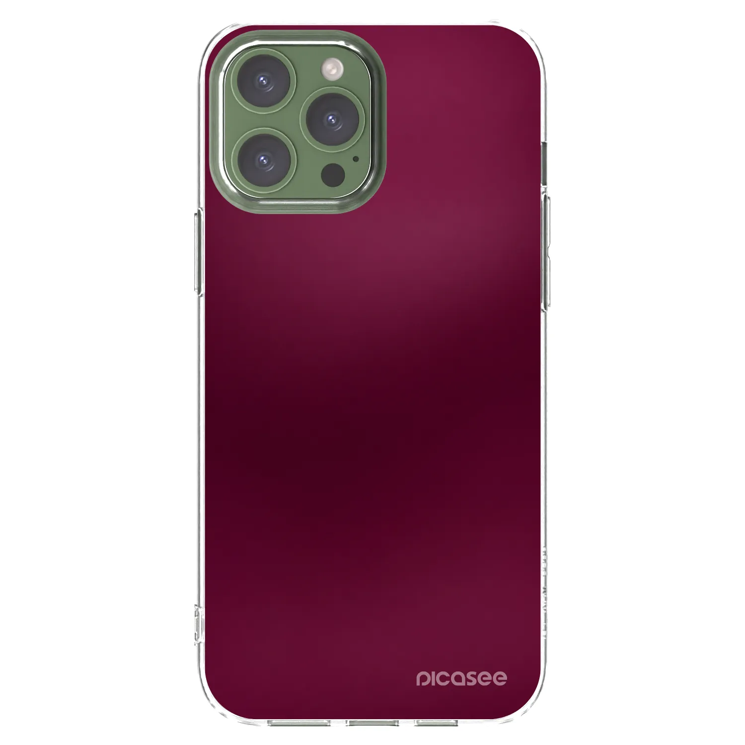 Picasee silikonski prozorni ovitek za Apple iPhone 13 Pro Max - Velvet Bordeaux