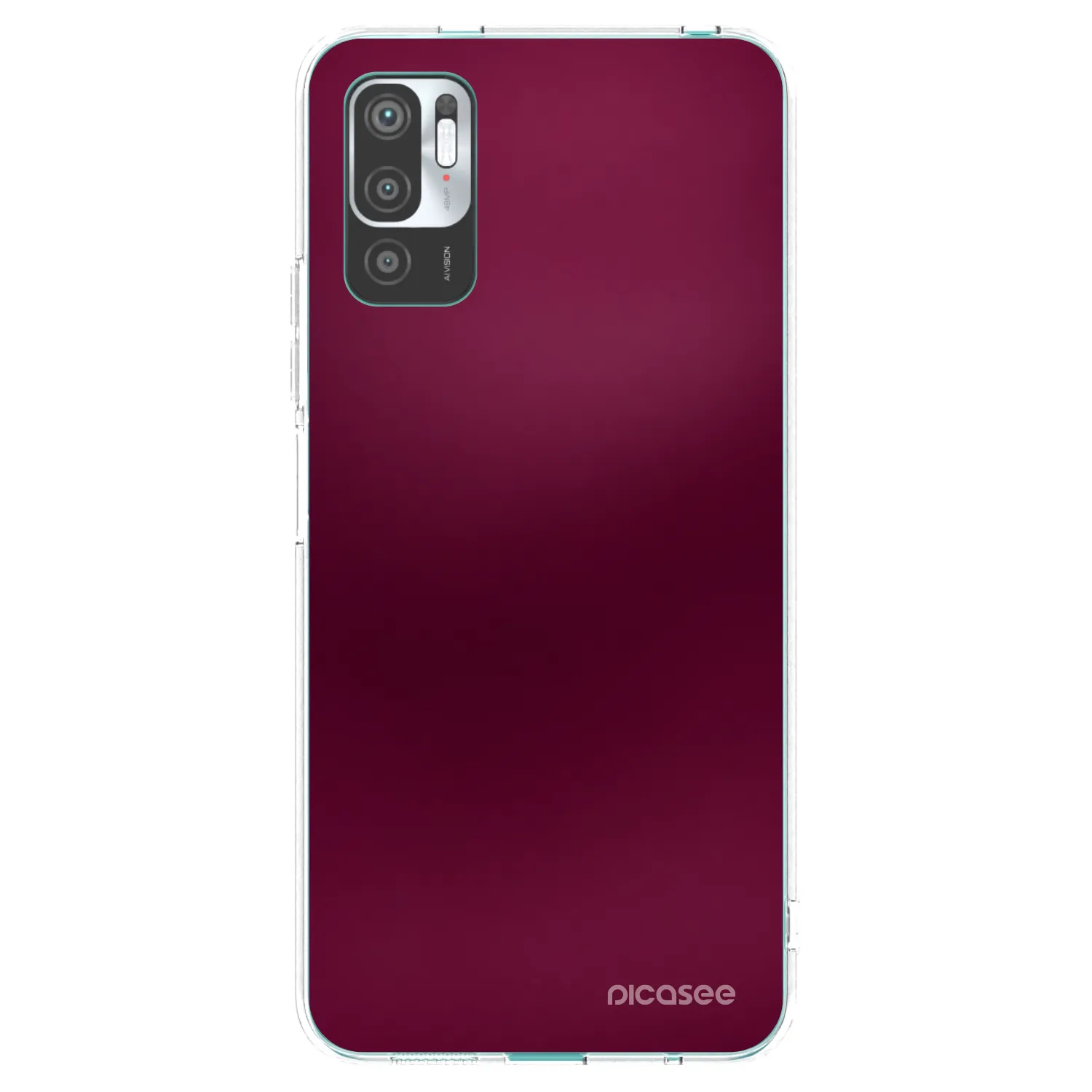 Picasee silikonski prozorni ovitek za Xiaomi Redmi Note 10 5G - Velvet Bordeaux