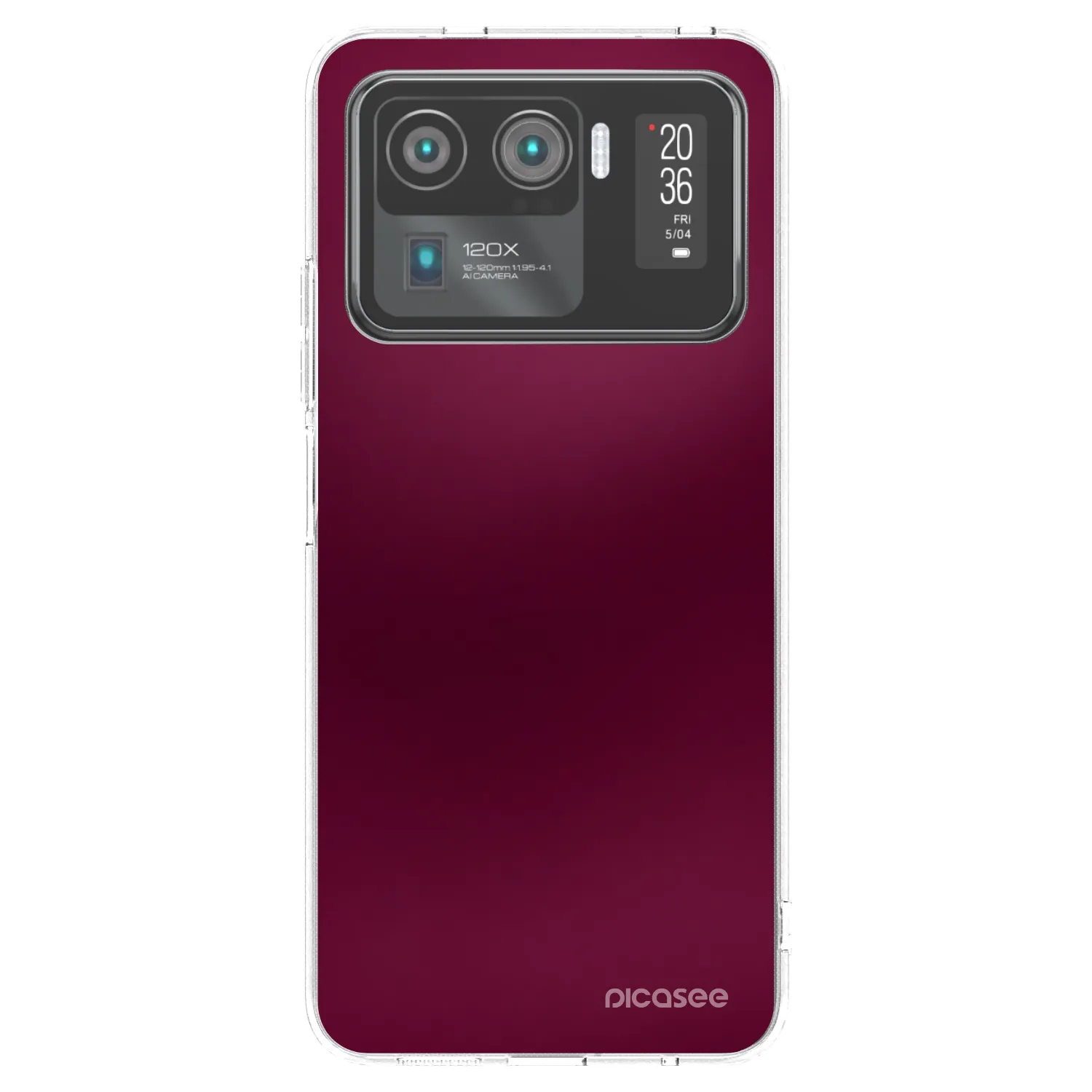 Picasee silikonski prozorni ovitek za Xiaomi Mi 11 Ultra - Velvet Bordeaux