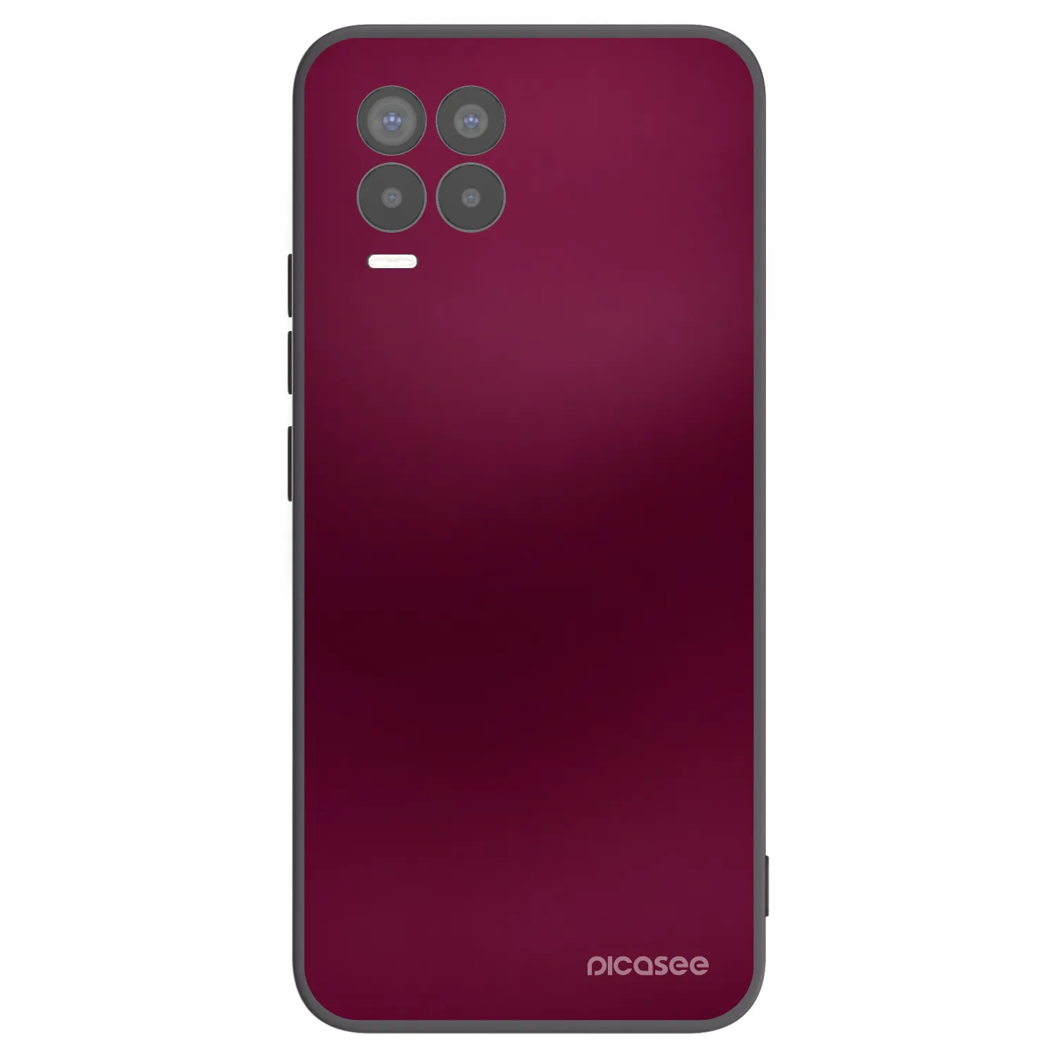 Picasee silikonski črni ovitek za Realme 8 4G - Velvet Bordeaux