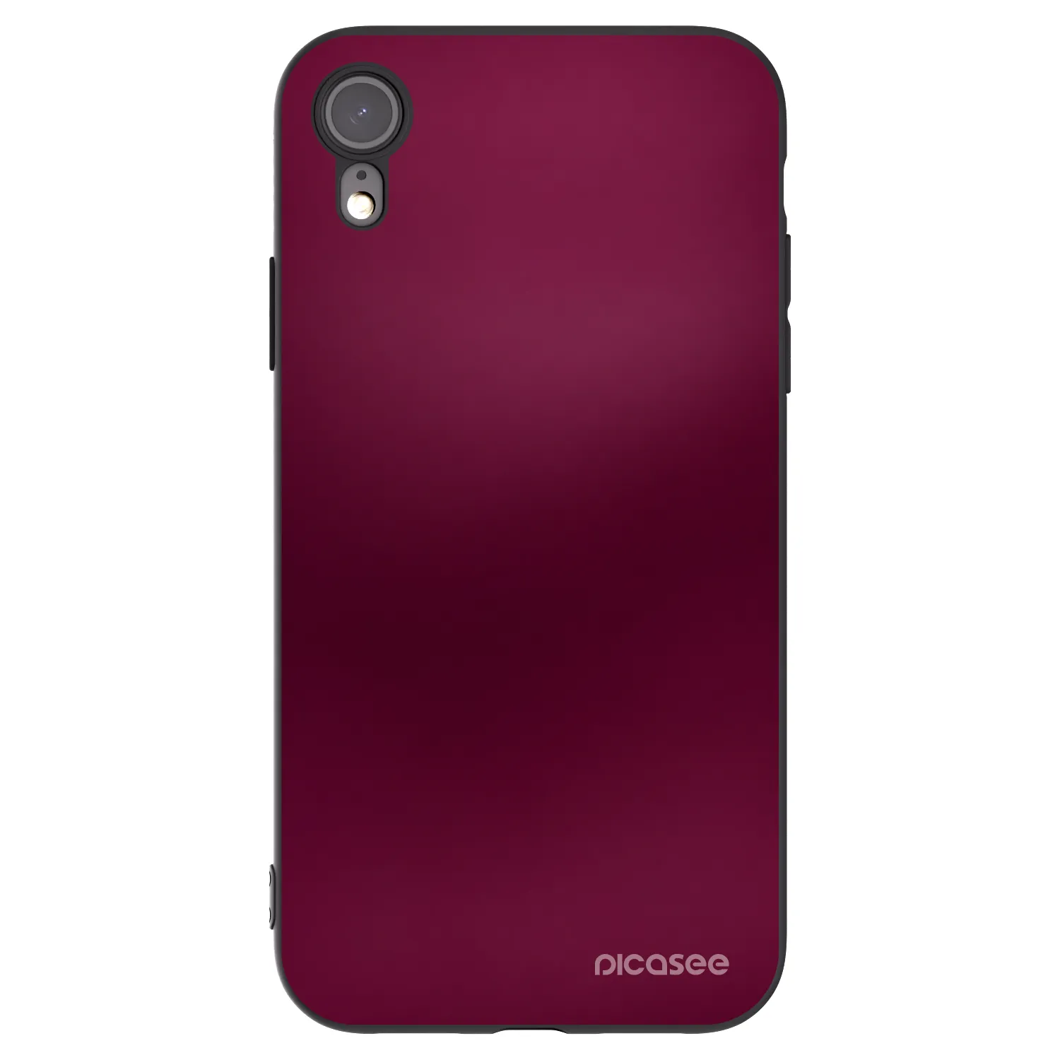 Picasee silikonski črni ovitek za Apple iPhone XR - Velvet Bordeaux