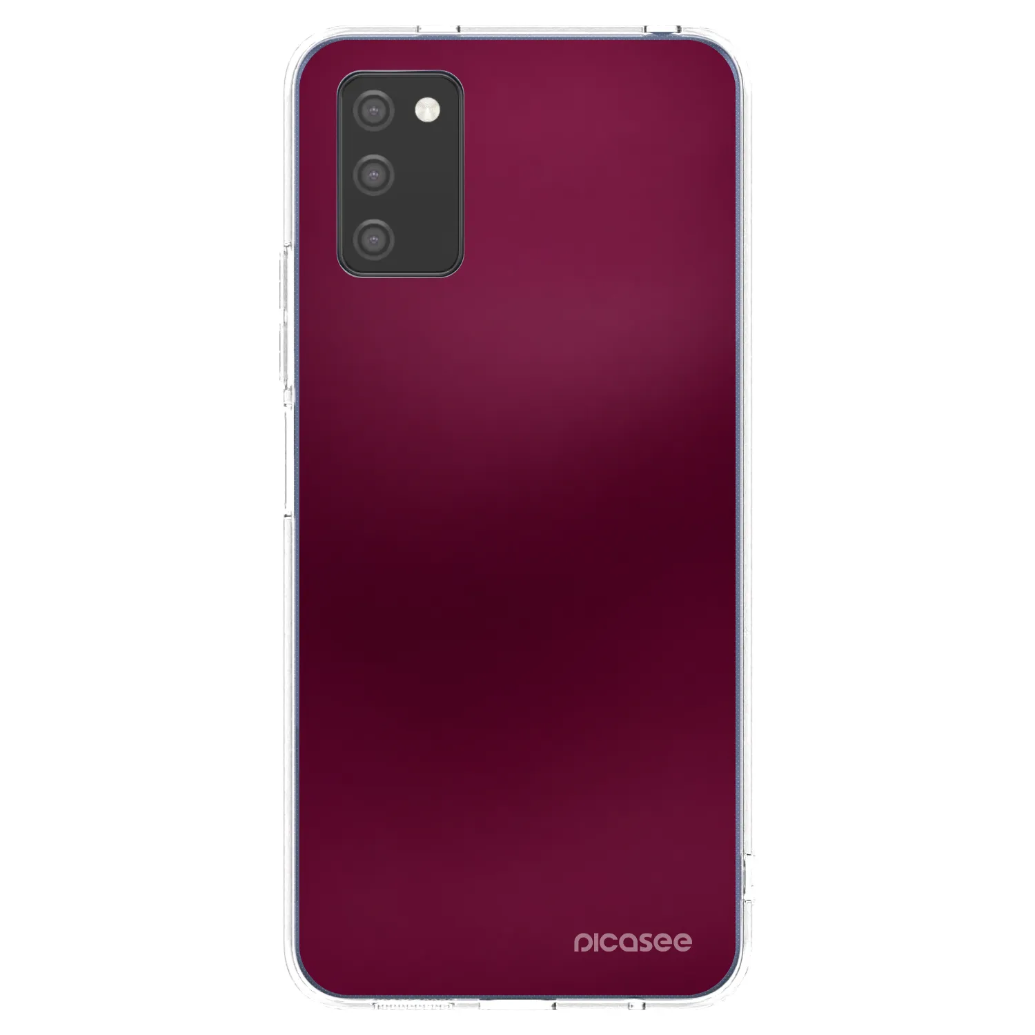 Picasee silikonski prozorni ovitek za Samsung Galaxy A02s A025G - Velvet Bordeaux