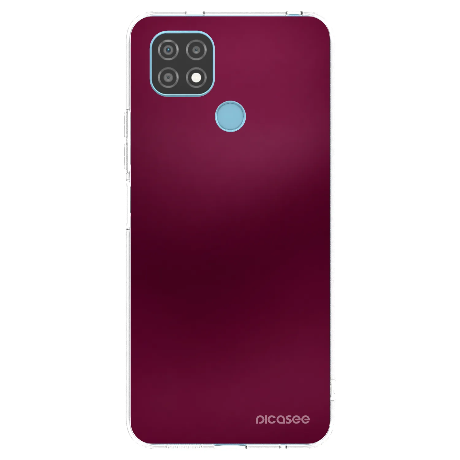 Picasee silikonski prozorni ovitek za Realme C21 - Velvet Bordeaux