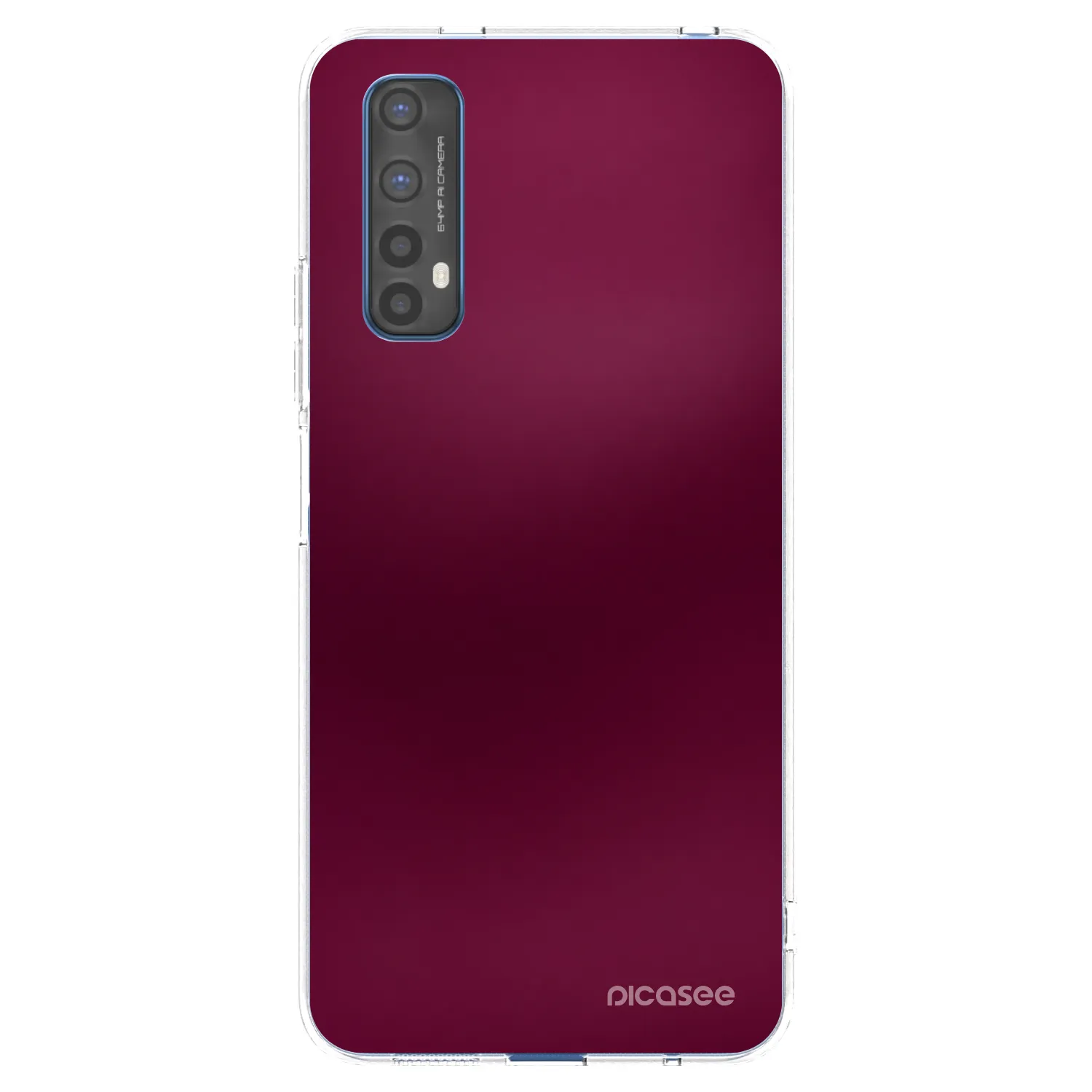Picasee silikonski prozorni ovitek za Realme 7 - Velvet Bordeaux