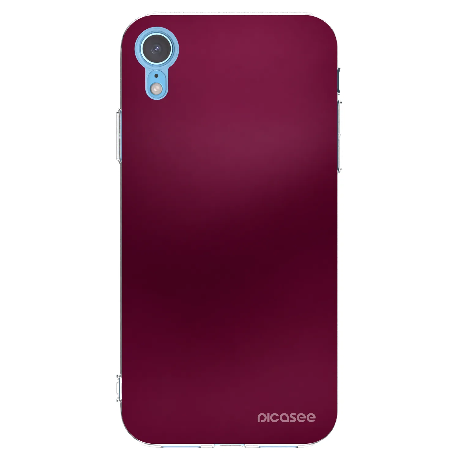 Picasee silikonski prozorni ovitek za Apple iPhone XR - Velvet Bordeaux