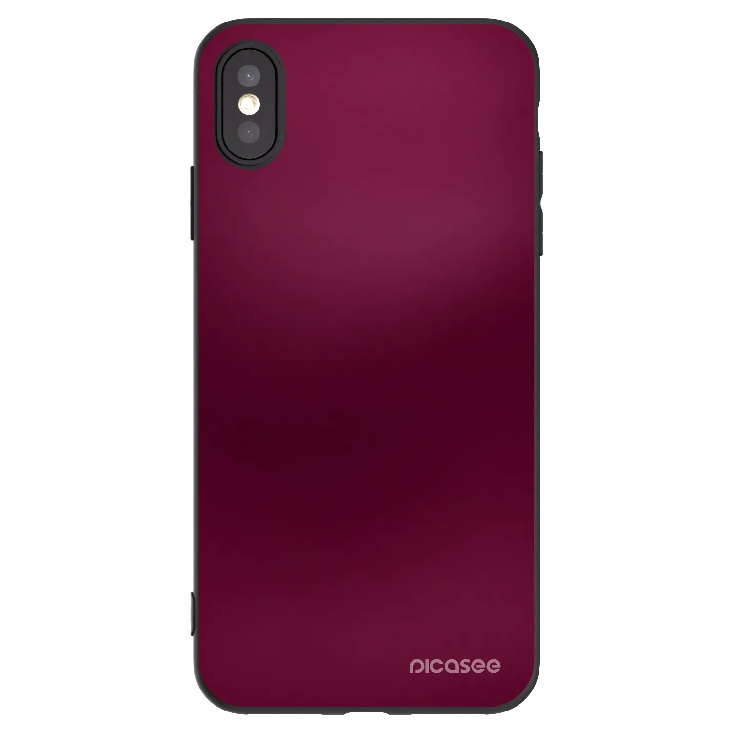 Picasee silikonski črni ovitek za Apple iPhone XS Max - Velvet Bordeaux