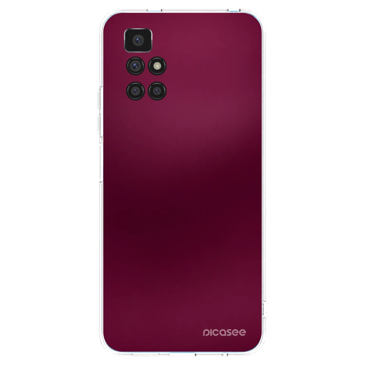 Picasee silikonski prozorni ovitek za Xiaomi Redmi 10 - Velvet Bordeaux