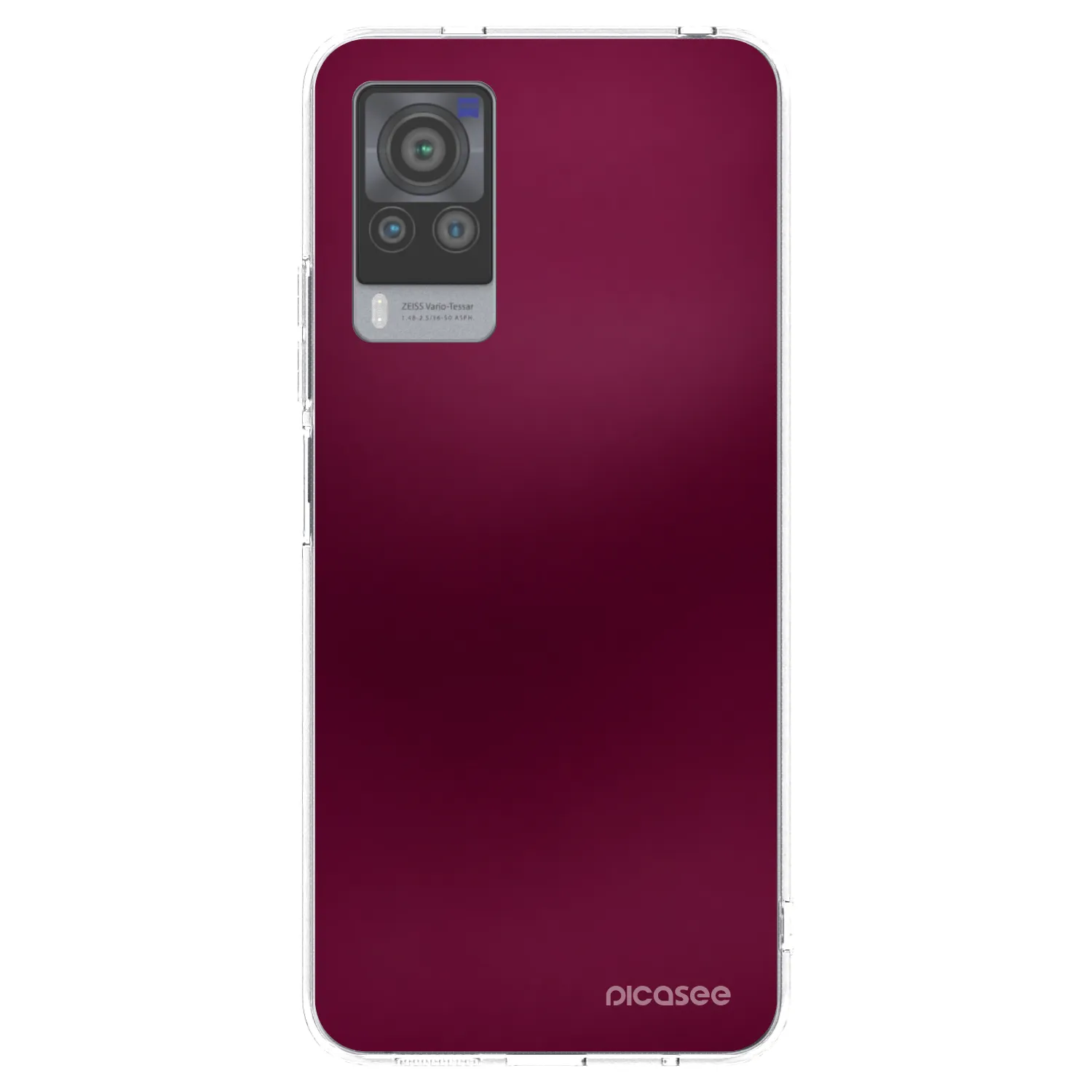 Picasee silikonski prozorni ovitek za Vivo X60 Pro 5G - Velvet Bordeaux