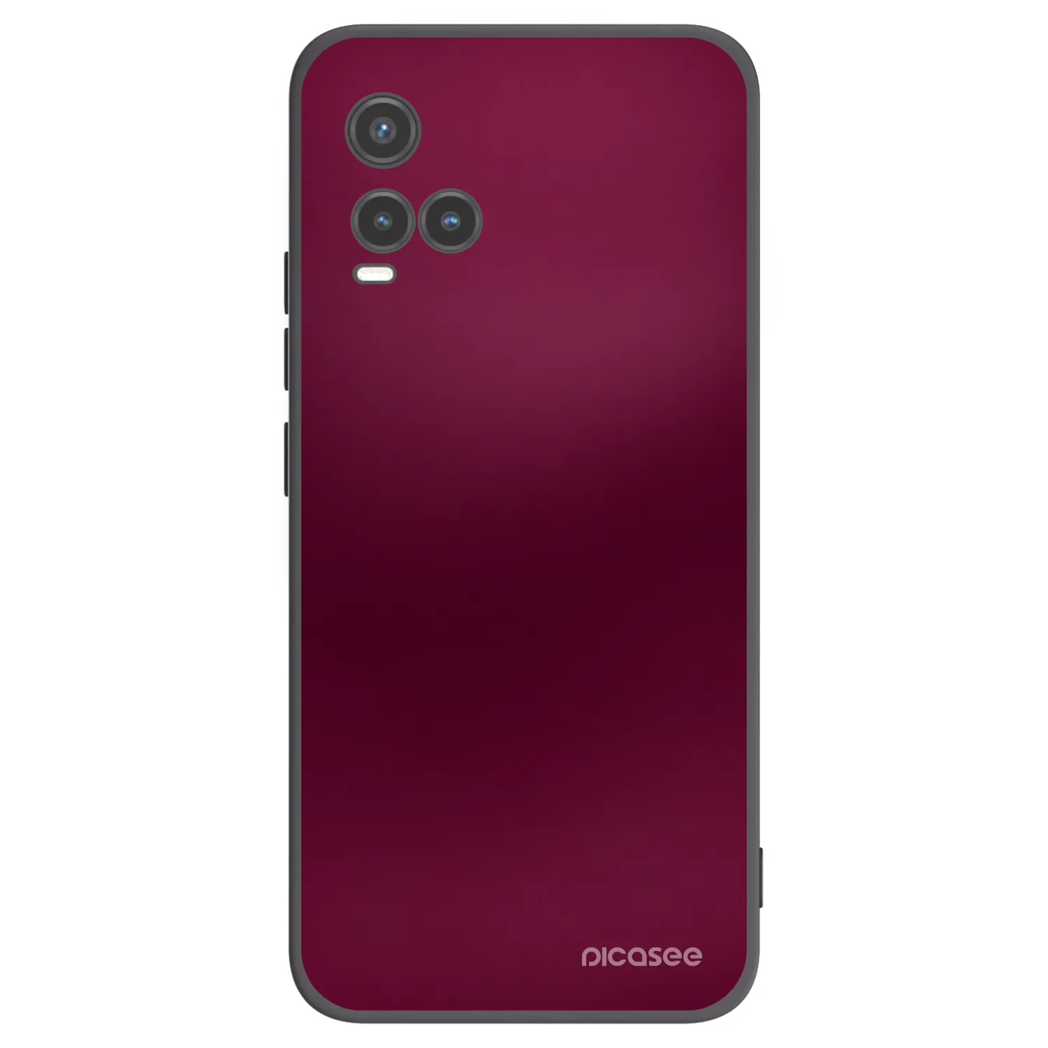 Picasee silikonski črni ovitek za Vivo Y33s - Velvet Bordeaux