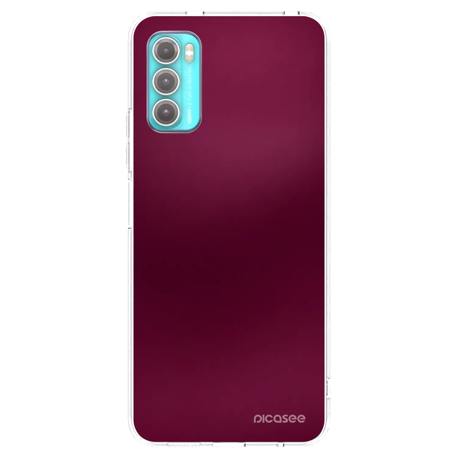 Picasee silikonski prozorni ovitek za Motorola Moto G60 - Velvet Bordeaux