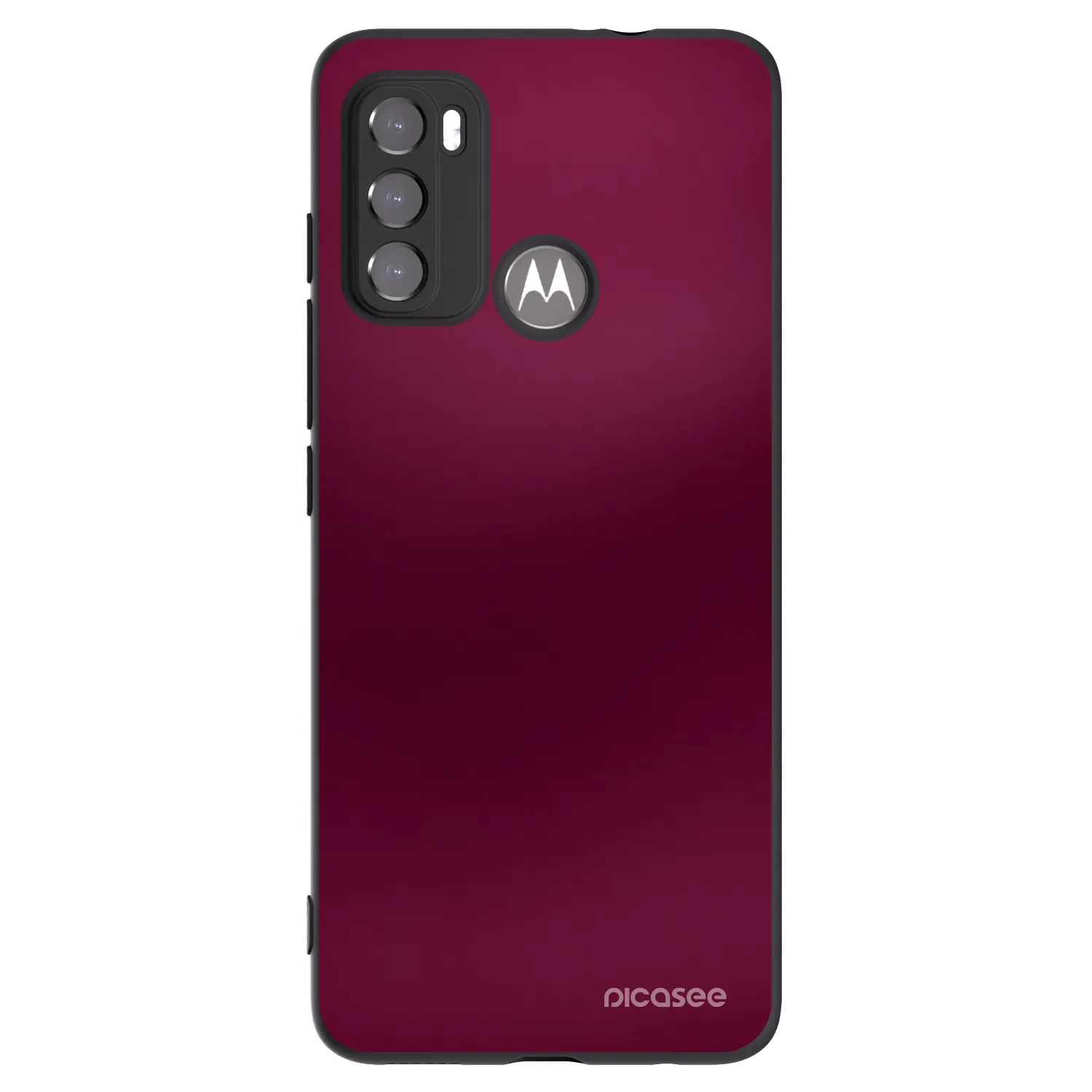 Picasee silikonski črni ovitek za Motorola Moto G60 - Velvet Bordeaux