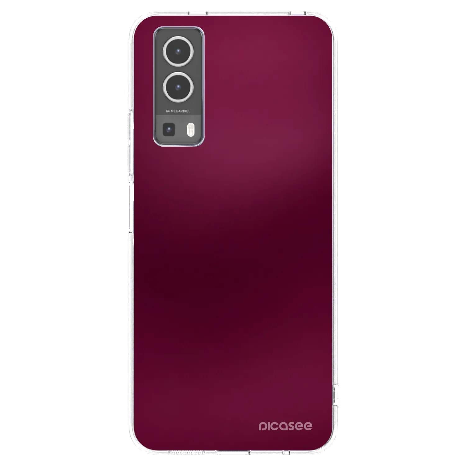 Picasee silikonski prozorni ovitek za Vivo Y72 5G - Velvet Bordeaux