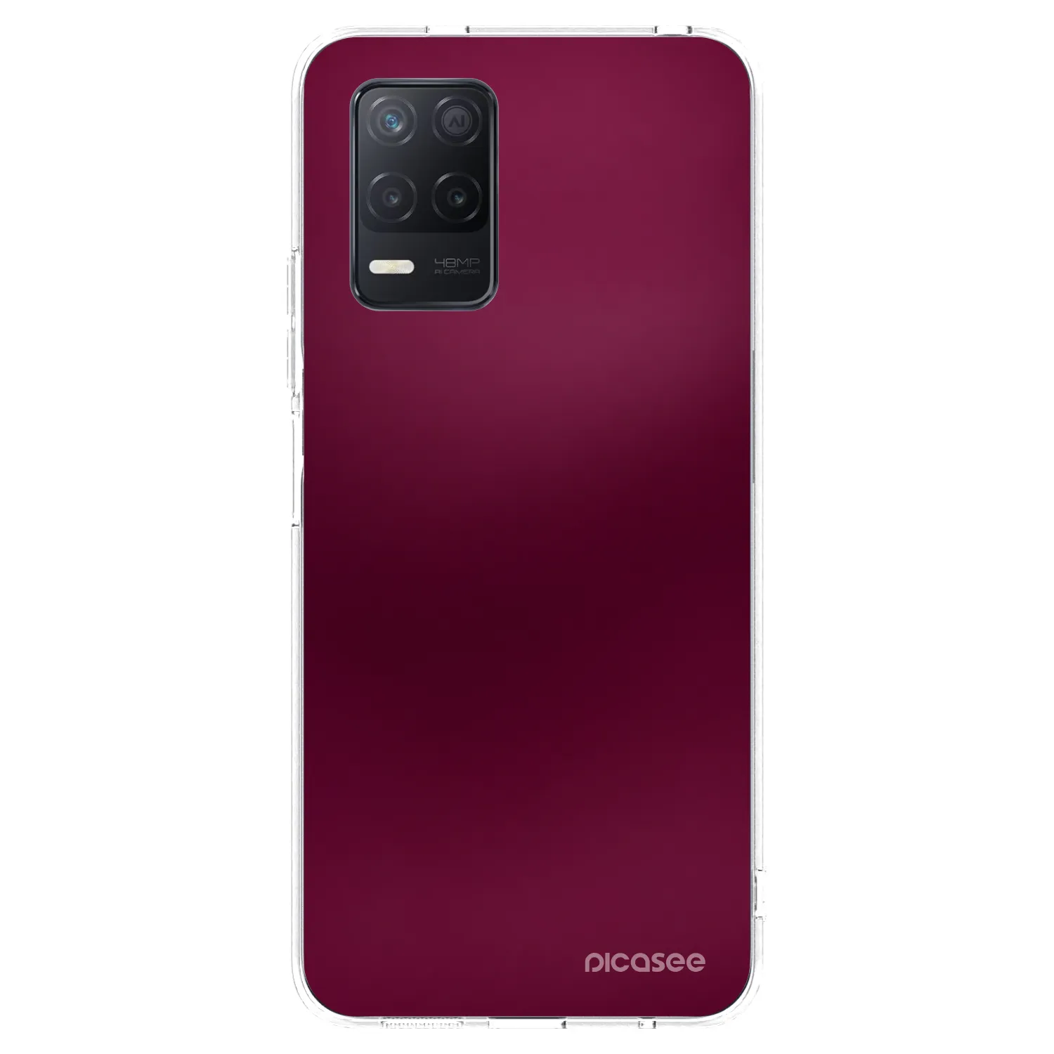 Picasee silikonski prozorni ovitek za Realme 8 5G - Velvet Bordeaux