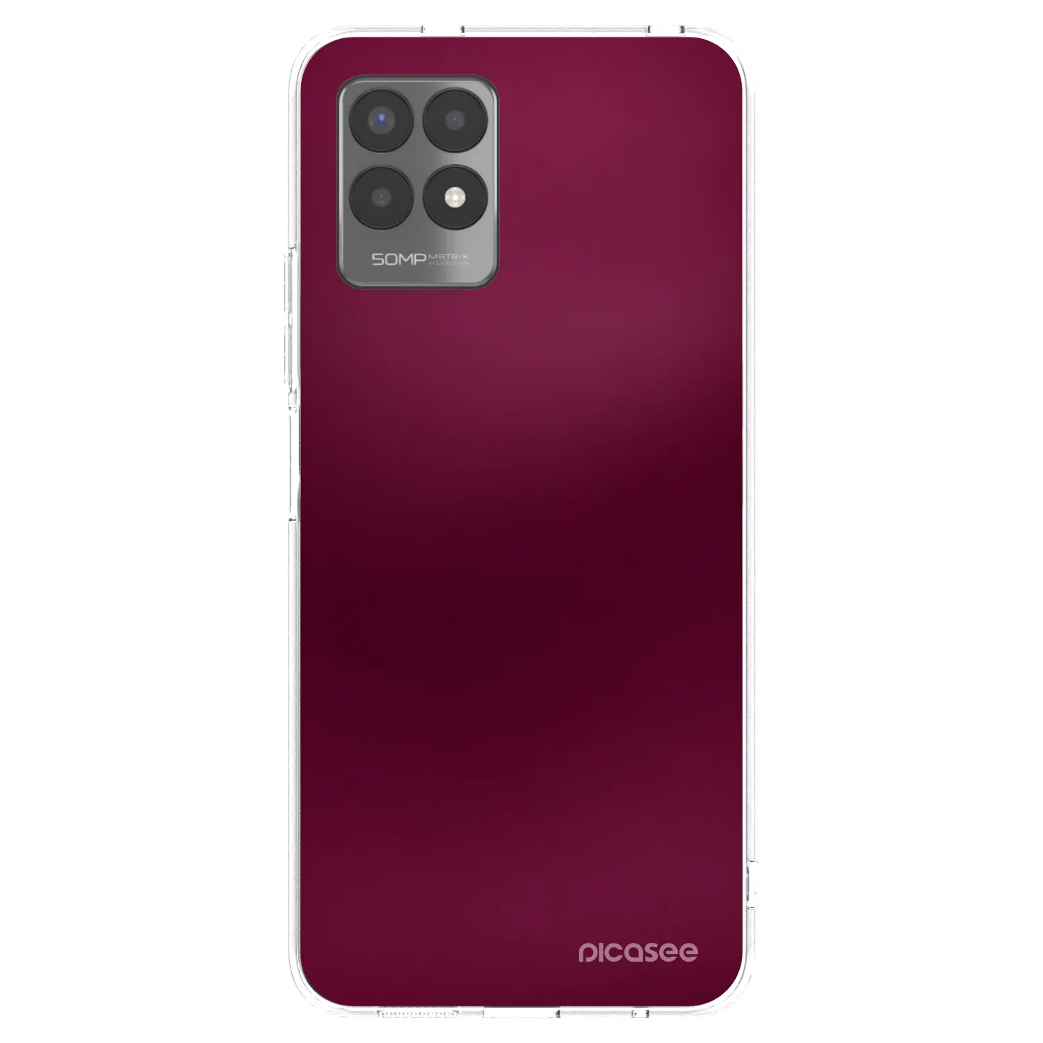 Picasee silikonski prozorni ovitek za Realme 8i - Velvet Bordeaux