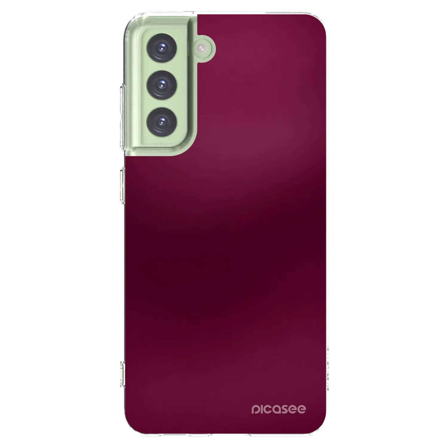 Picasee silikonski prozorni ovitek za Samsung Galaxy S21 FE 5G - Velvet Bordeaux