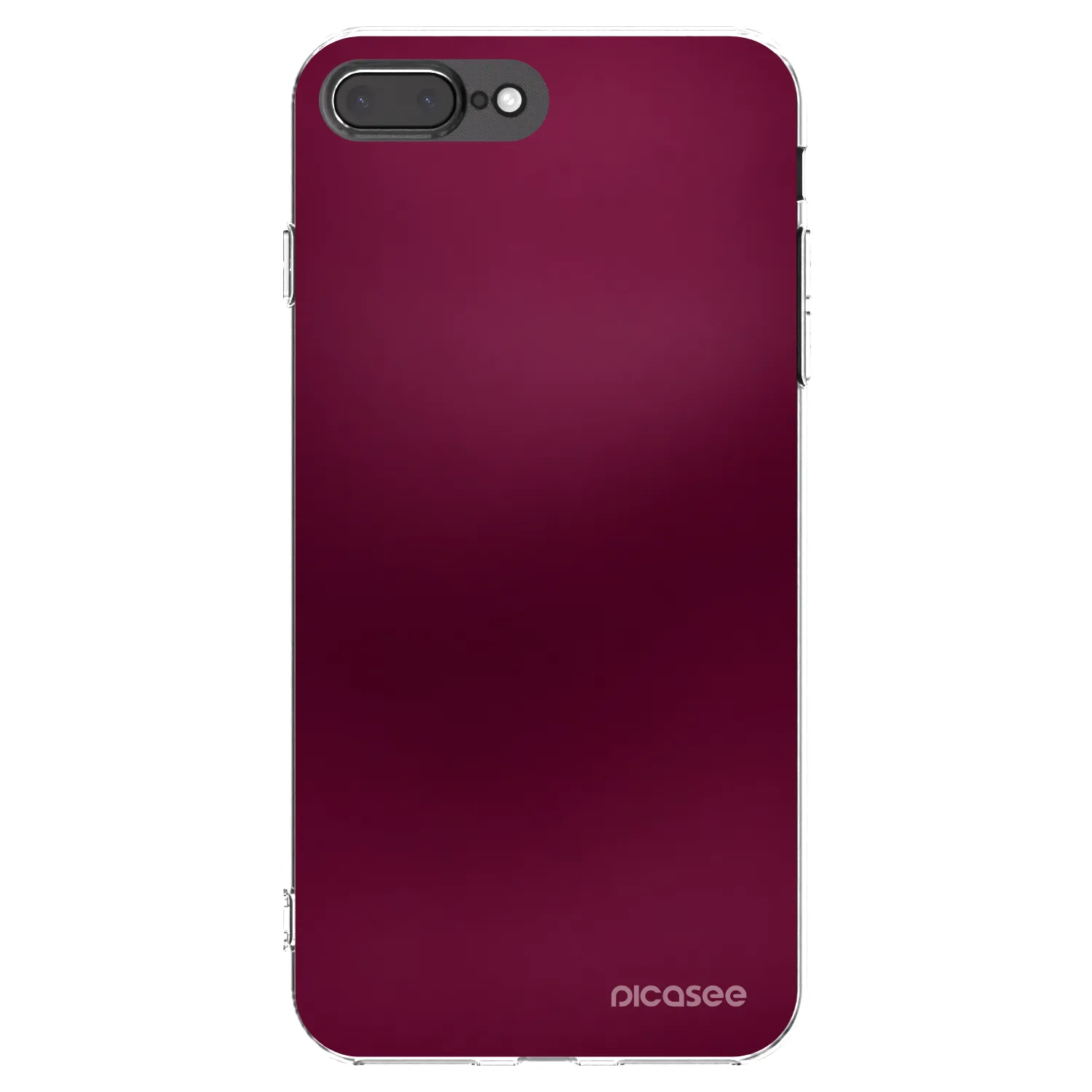Picasee silikonski prozorni ovitek za Apple iPhone 7 Plus - Velvet Bordeaux