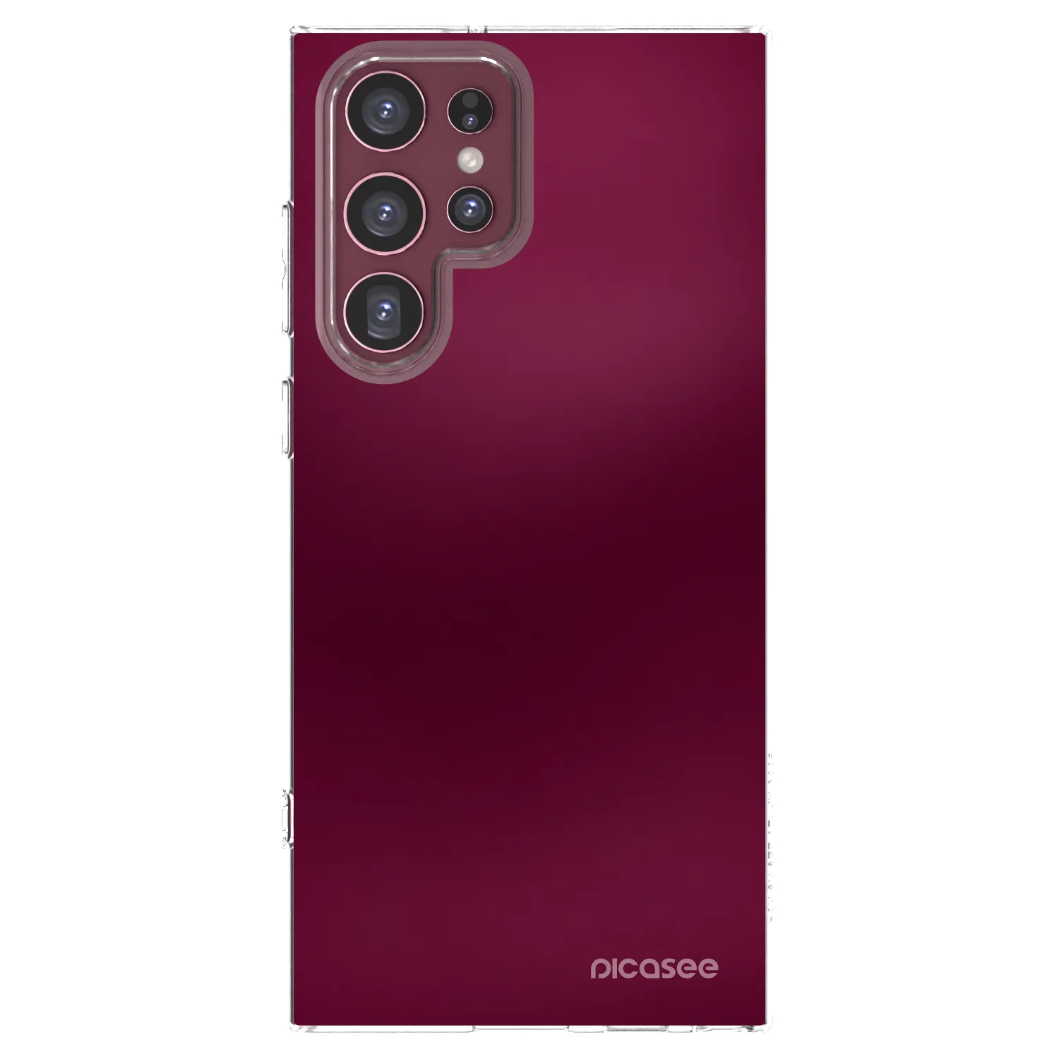 Picasee silikonski prozorni ovitek za Samsung Galaxy S22 Ultra 5G - Velvet Bordeaux