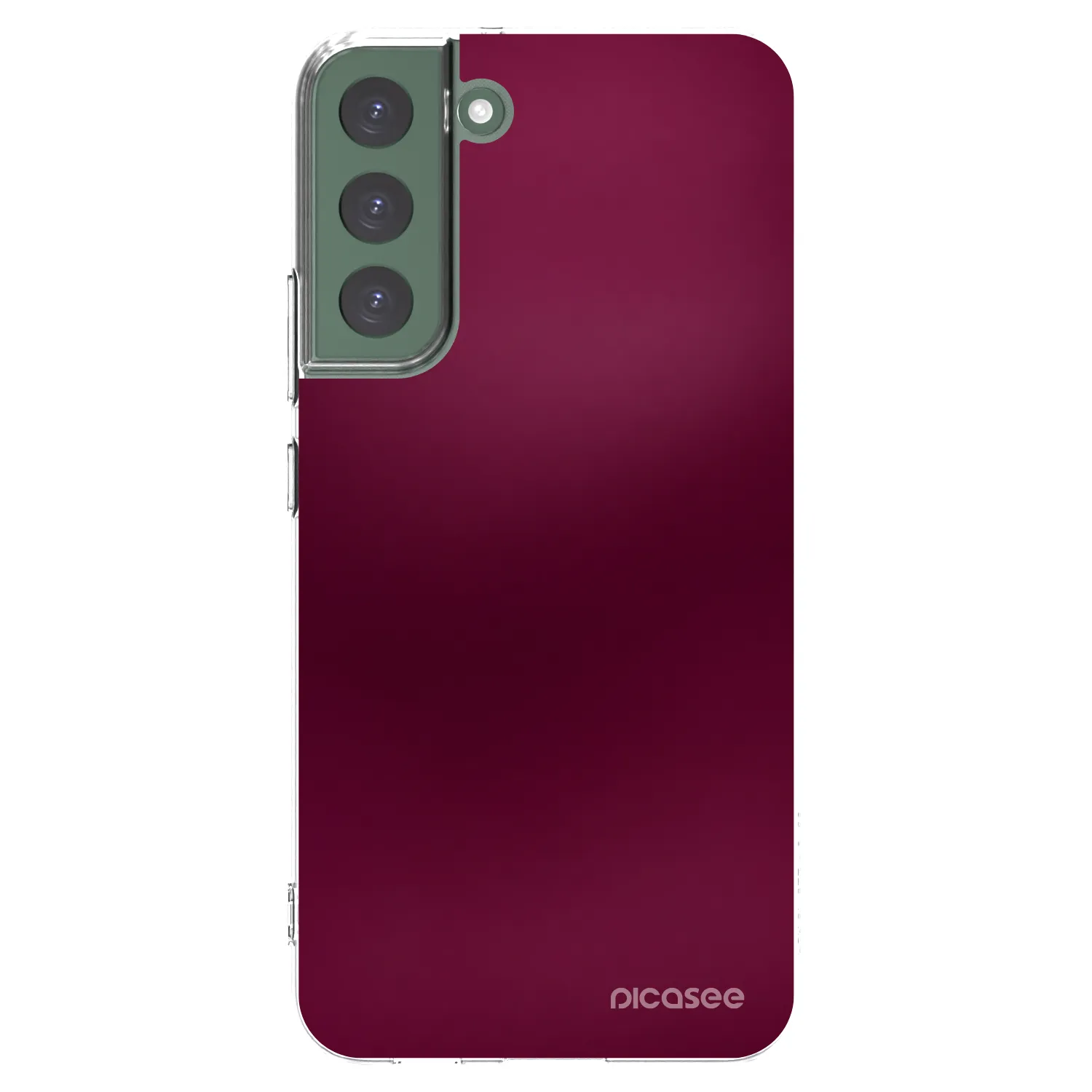 Picasee silikonski prozorni ovitek za Samsung Galaxy S22+ 5G - Velvet Bordeaux