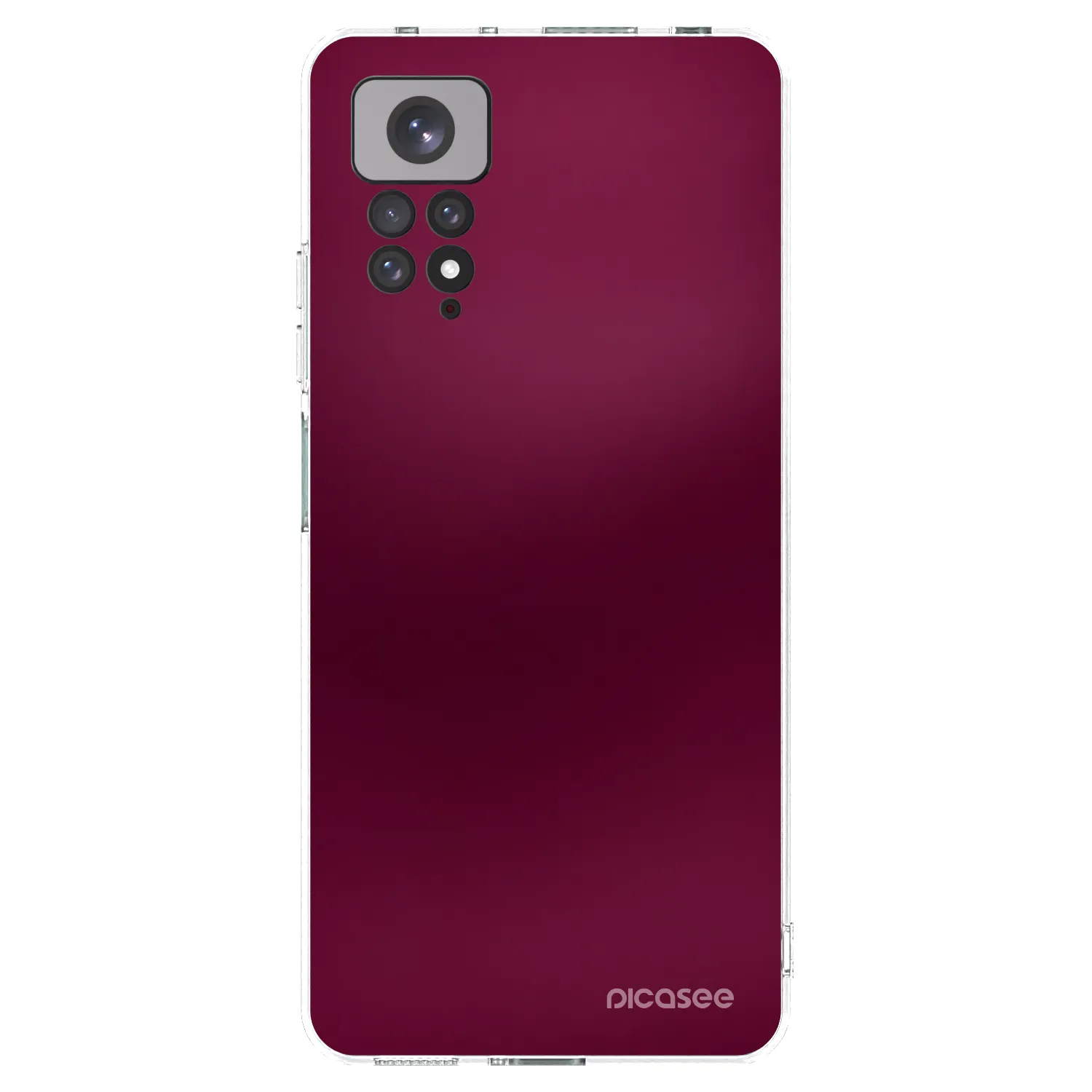 Picasee silikonski prozorni ovitek za Xiaomi Redmi Note 11S 4G - Velvet Bordeaux