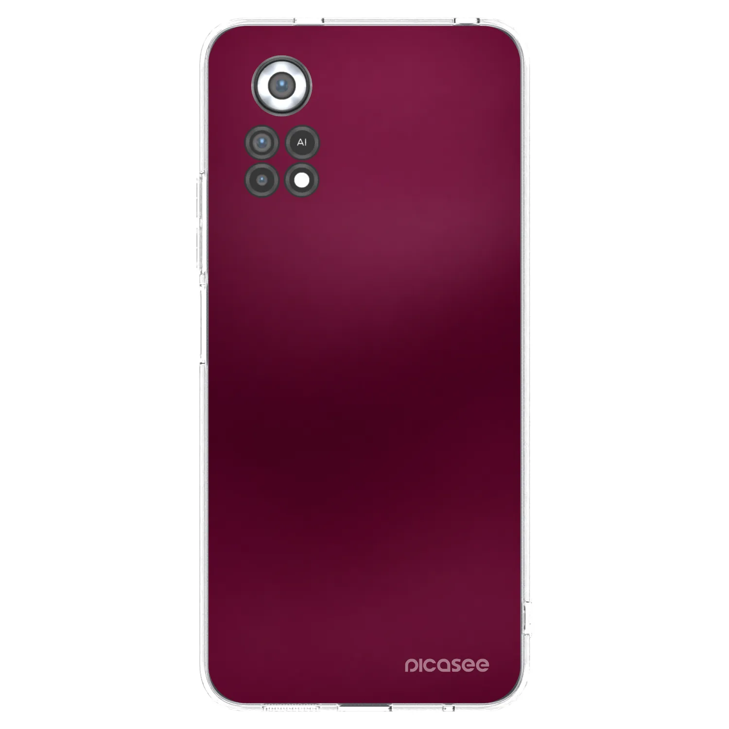 Picasee silikonski prozorni ovitek za Xiaomi Poco X4 Pro 5G - Velvet Bordeaux