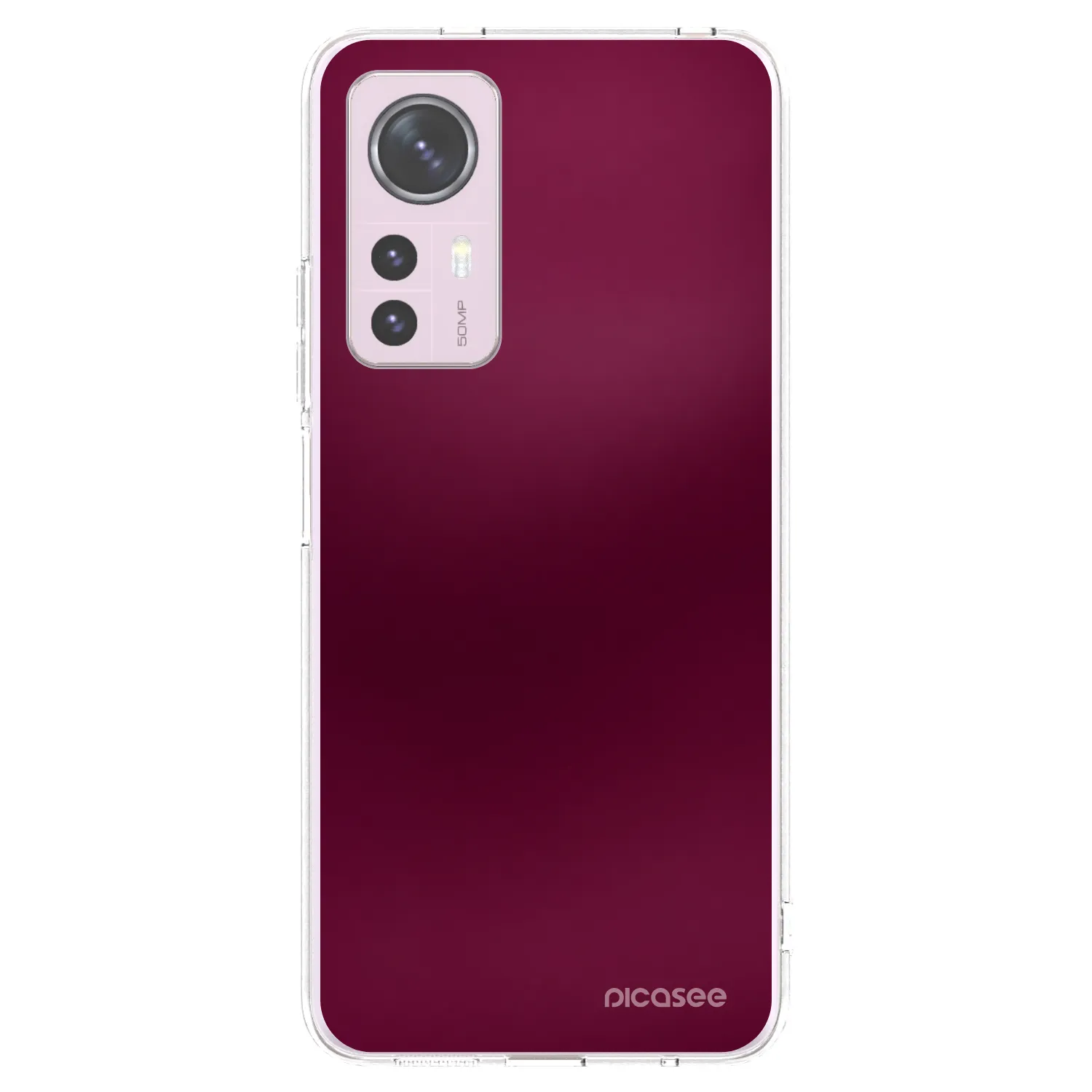 Picasee silikonski prozorni ovitek za Xiaomi 12 - Velvet Bordeaux