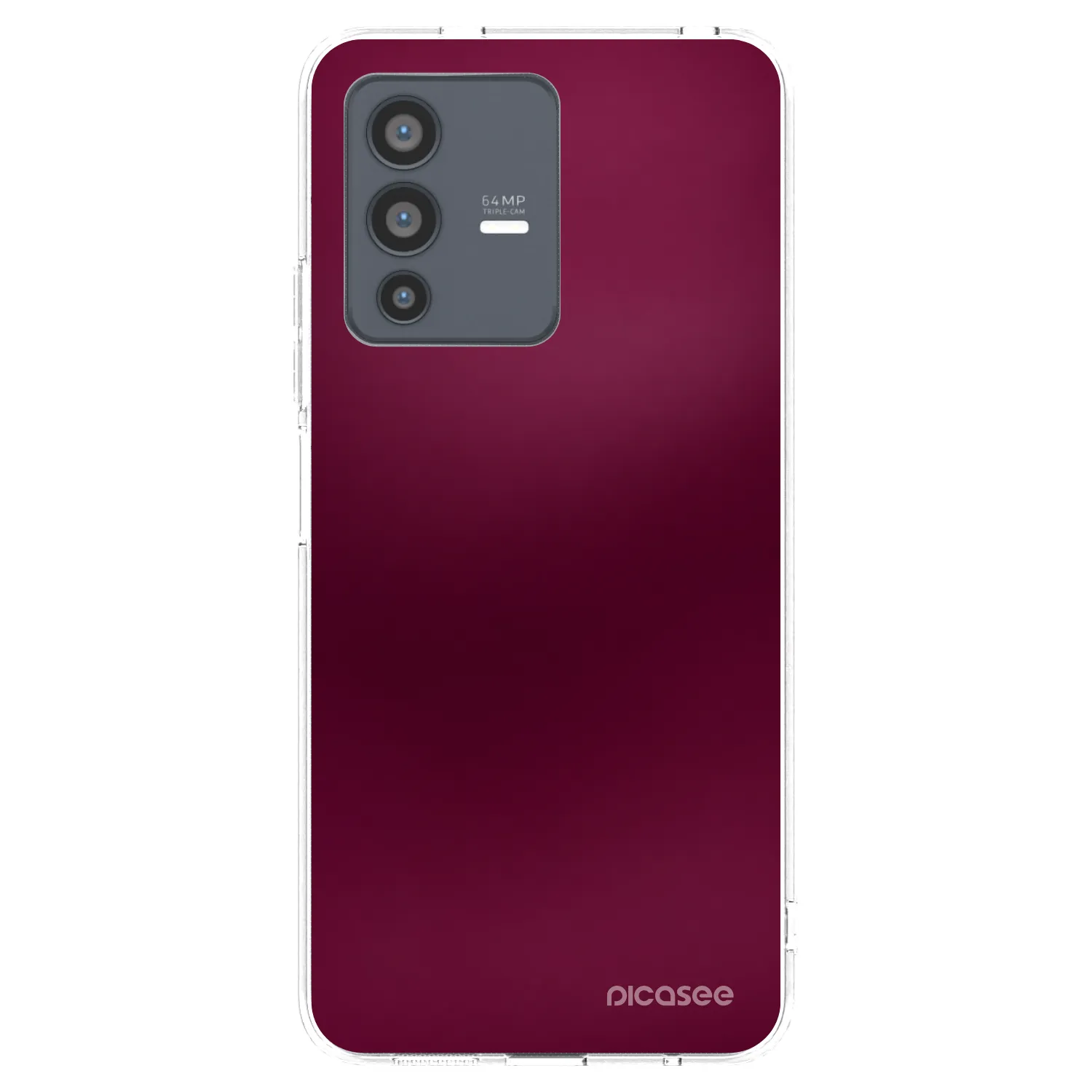 Picasee silikonski prozorni ovitek za Vivo V23 5G - Velvet Bordeaux
