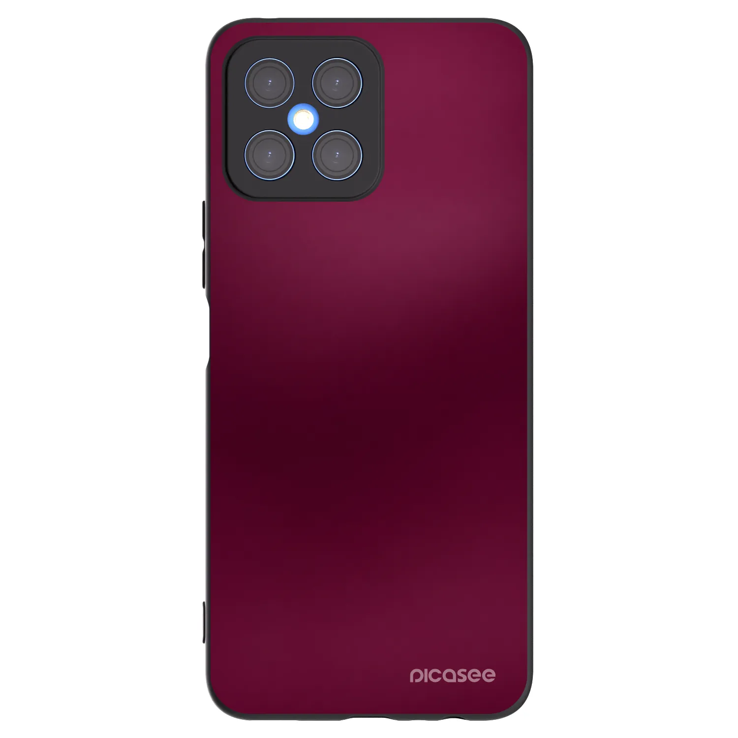 Picasee silikonski črni ovitek za Honor X8 4G - Velvet Bordeaux