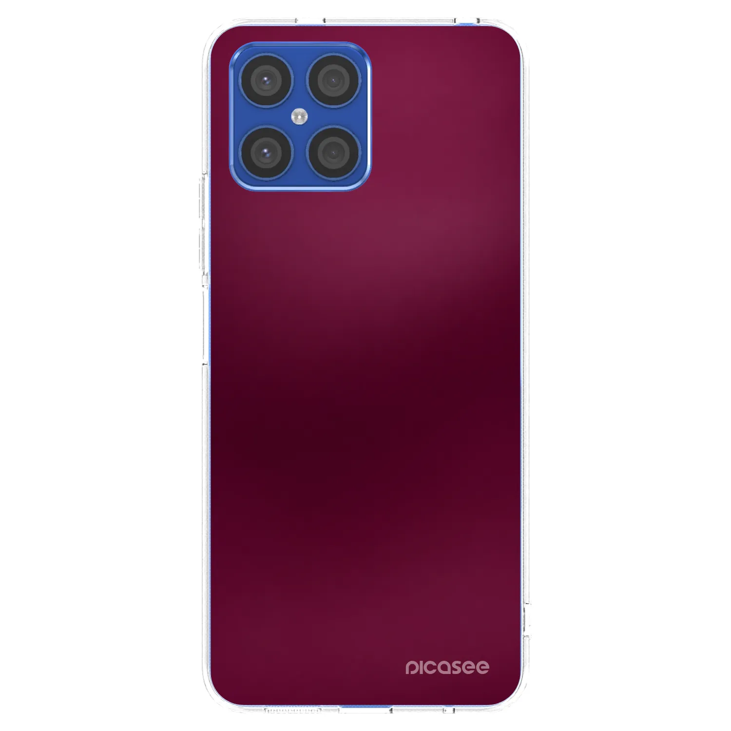 Picasee silikonski prozorni ovitek za Honor X8 4G - Velvet Bordeaux