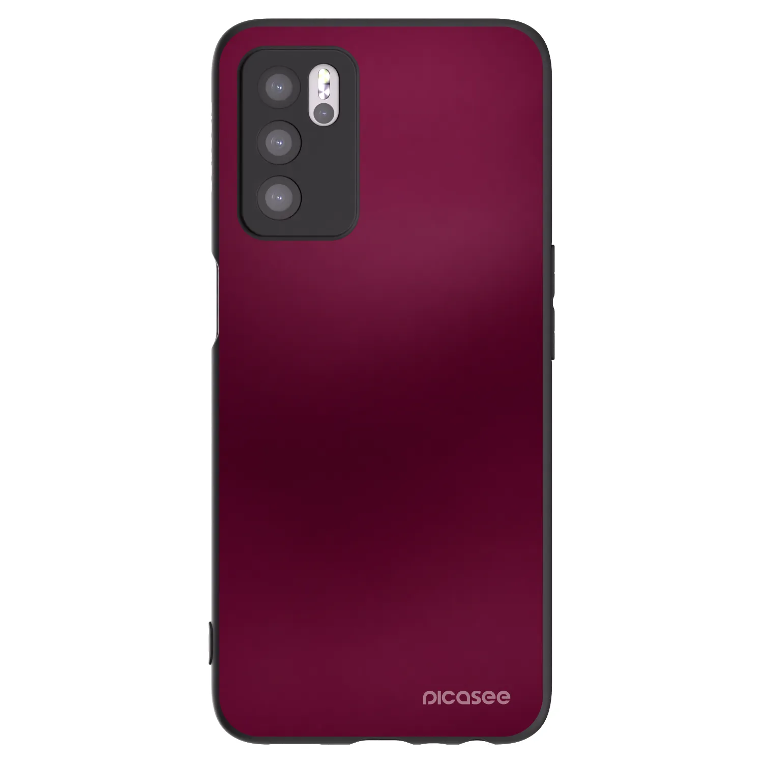 Picasee silikonski črni ovitek za OPPO A16 - Velvet Bordeaux