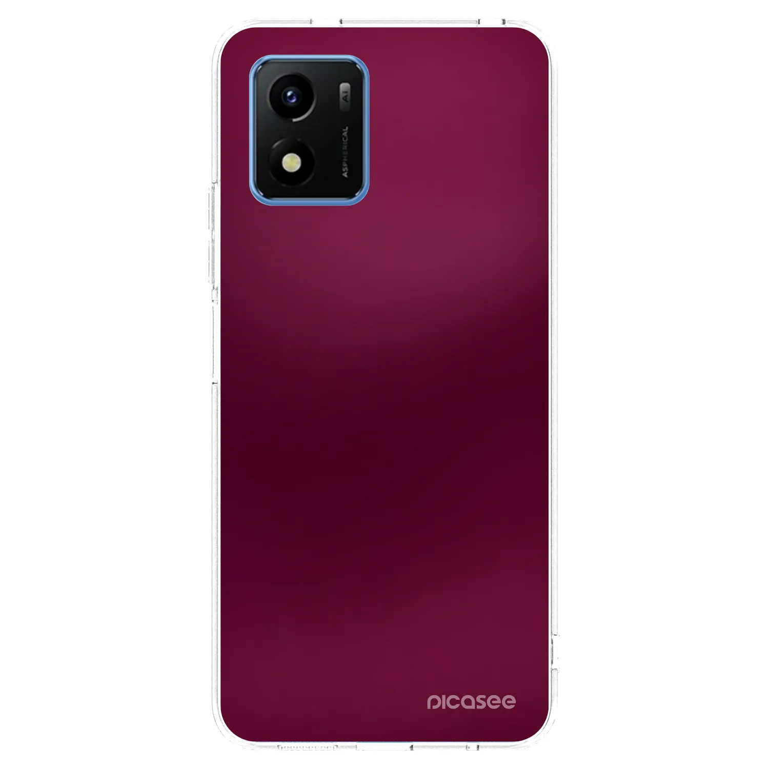 Picasee silikonski prozorni ovitek za Vivo Y01 - Velvet Bordeaux