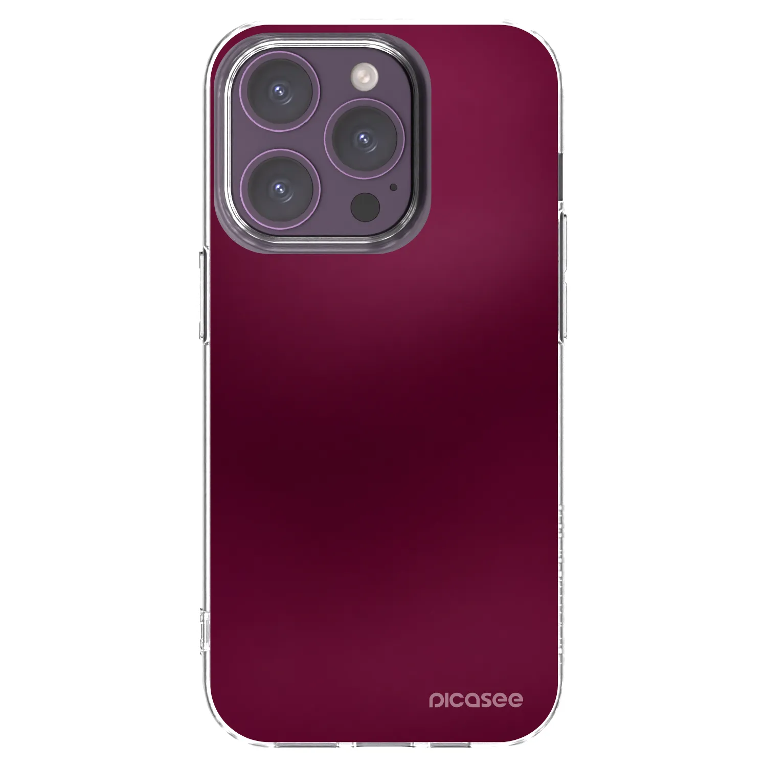 Picasee silikonski prozorni ovitek za Apple iPhone 14 Pro - Velvet Bordeaux