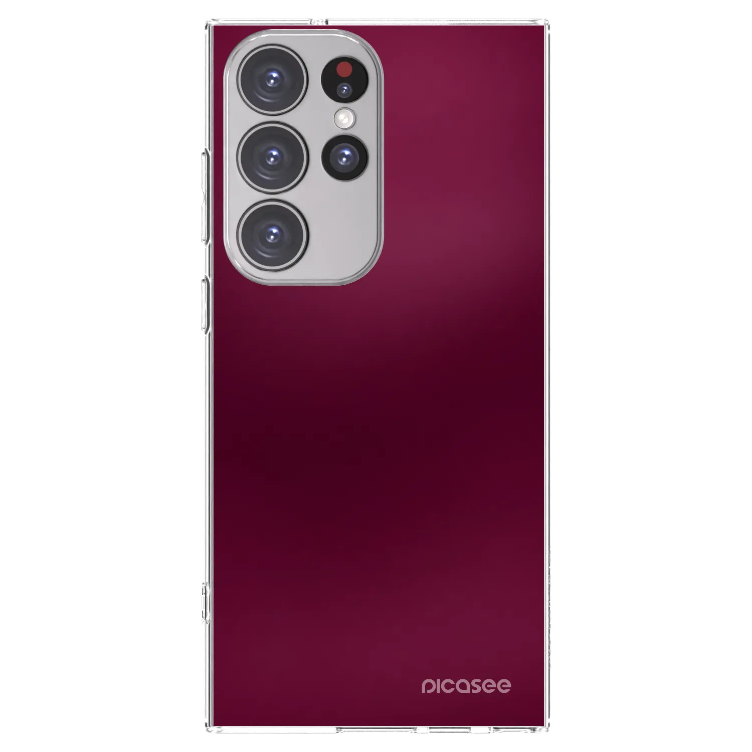 Picasee silikonski prozorni ovitek za Samsung Galaxy S23 Ultra 5G - Velvet Bordeaux