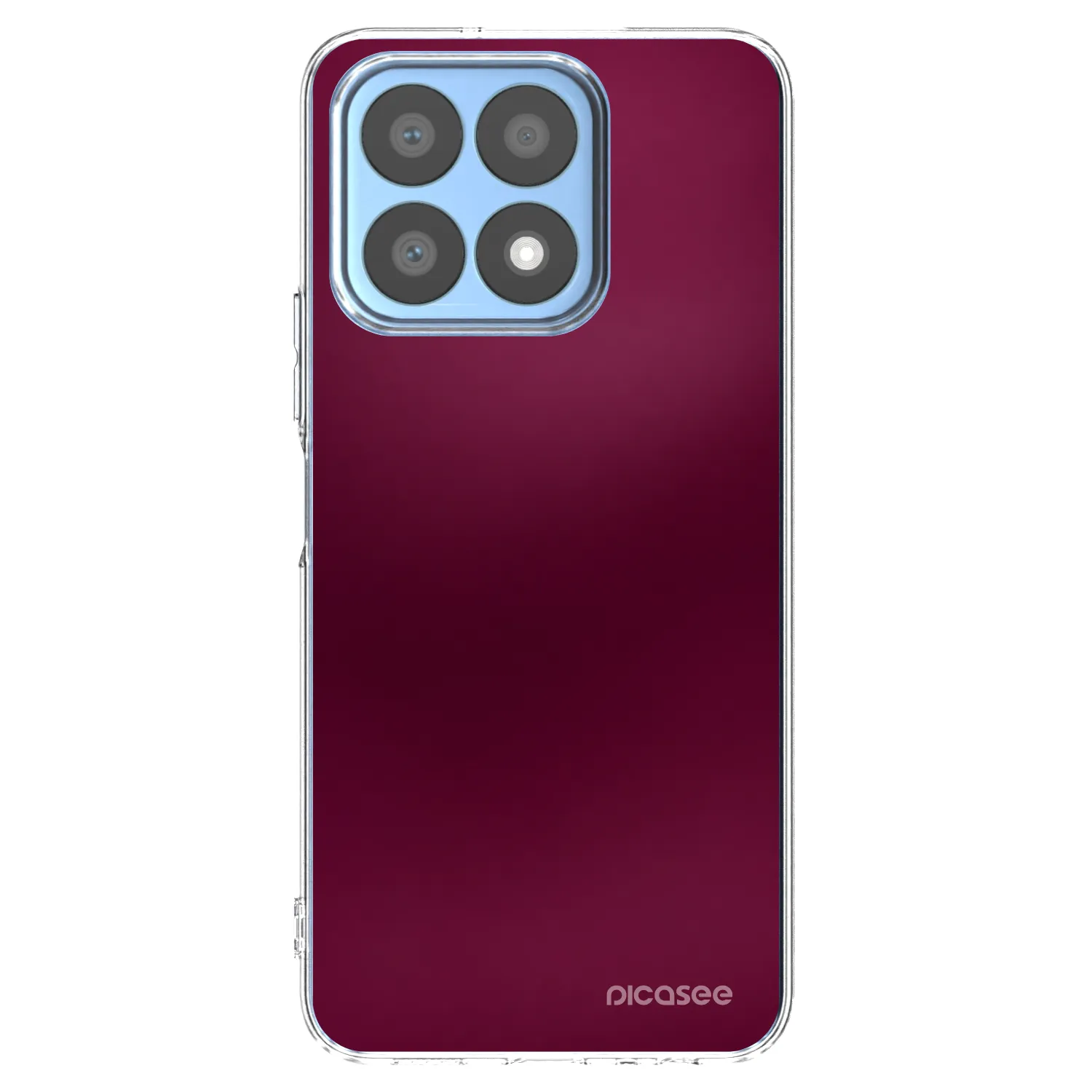 Picasee silikonski prozorni ovitek za Honor X8a - Velvet Bordeaux