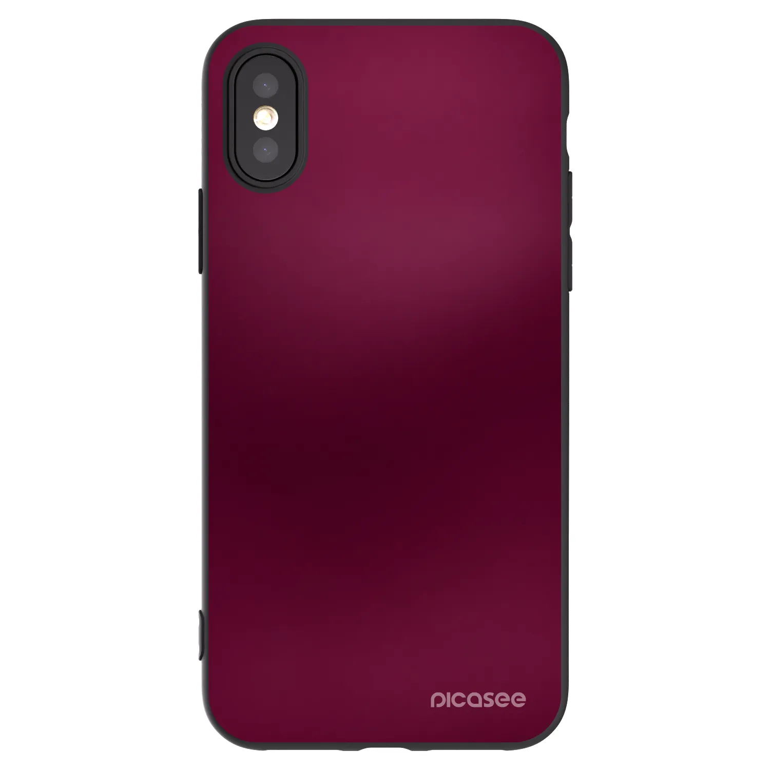 Picasee silikonski črni ovitek za Apple iPhone X/XS - Velvet Bordeaux