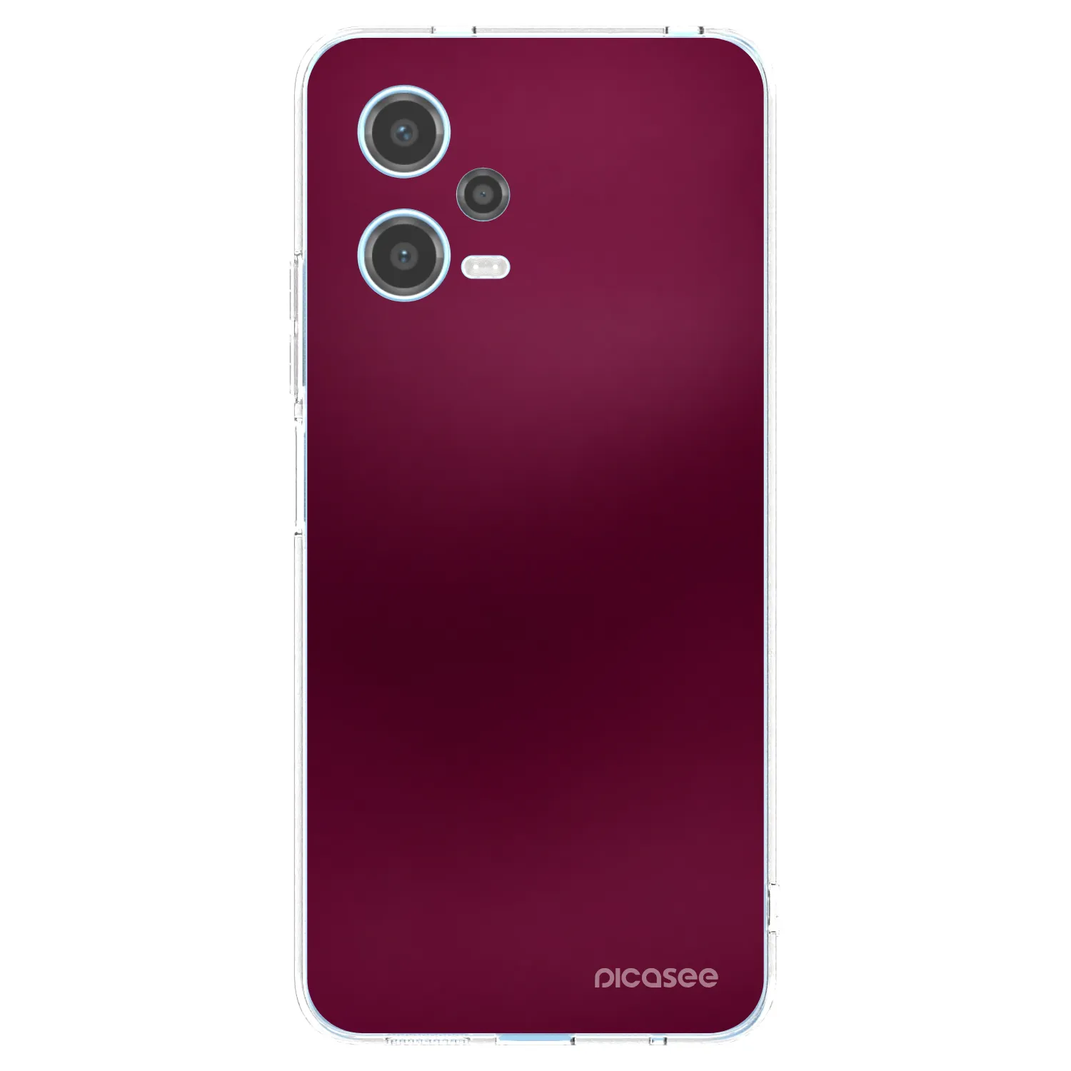 Picasee silikonski prozorni ovitek za Xiaomi Redmi Note 12 5G - Velvet Bordeaux