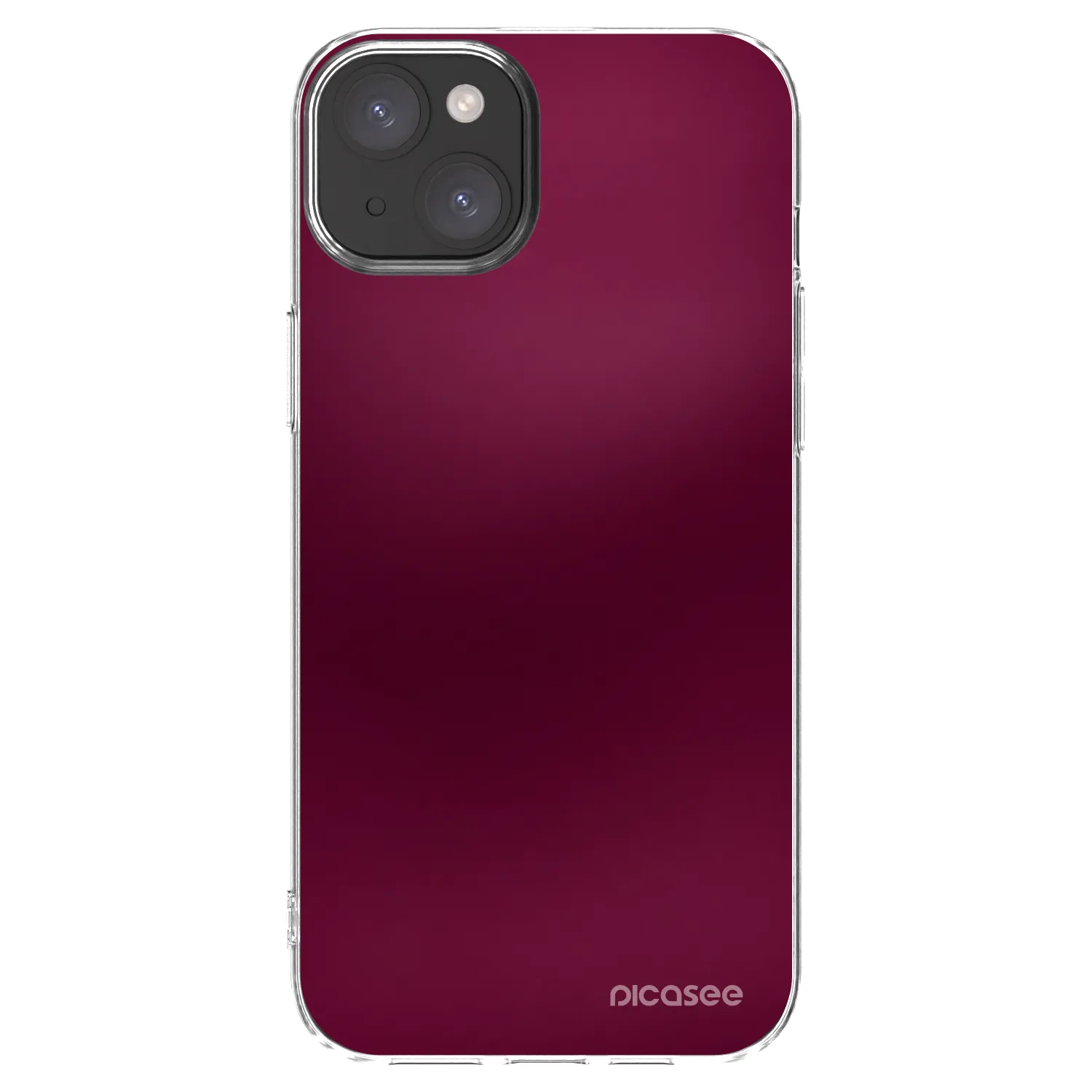 Picasee silikonski prozorni ovitek za Apple iPhone 15 Plus - Velvet Bordeaux