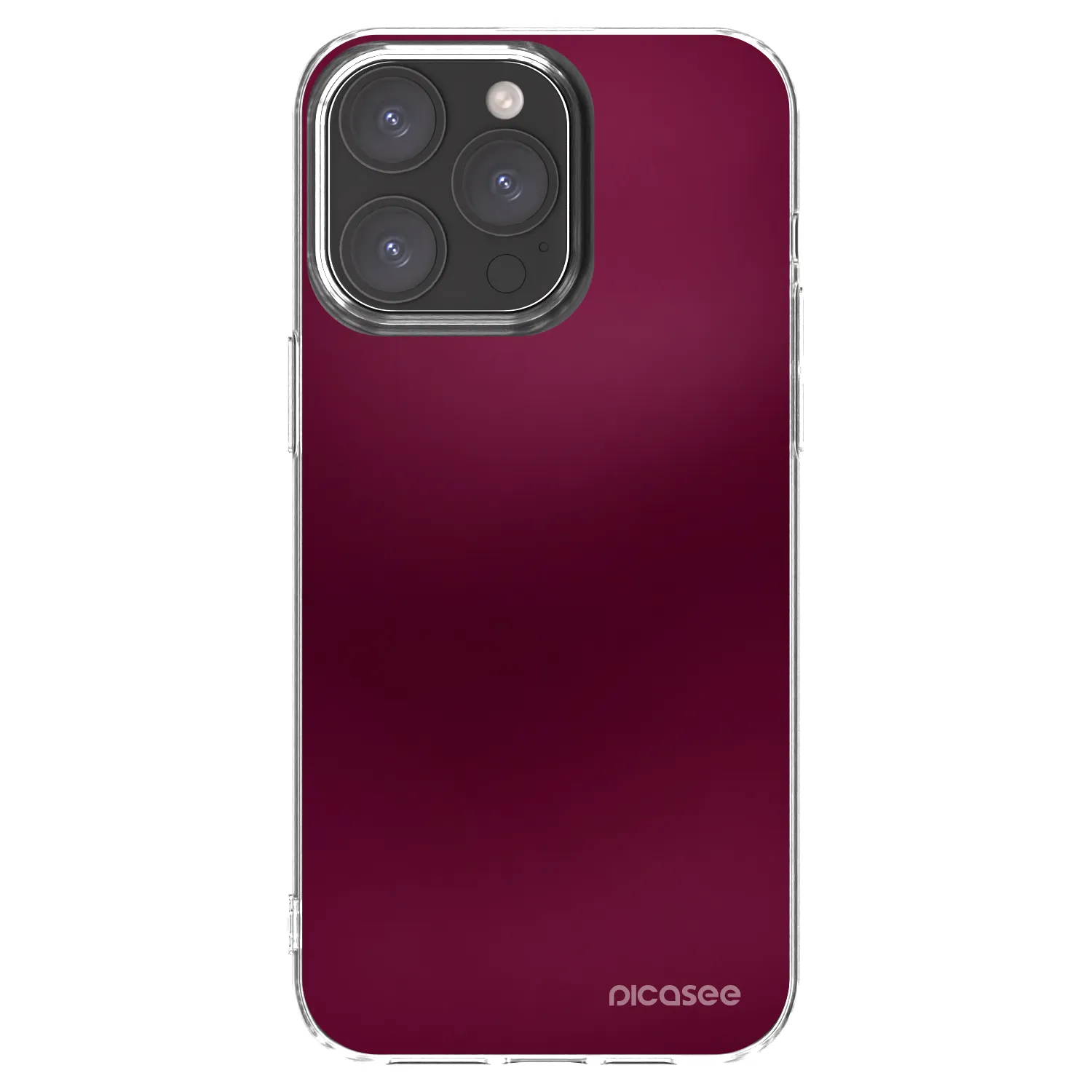Picasee silikonski prozorni ovitek za Apple iPhone 15 Pro Max - Velvet Bordeaux