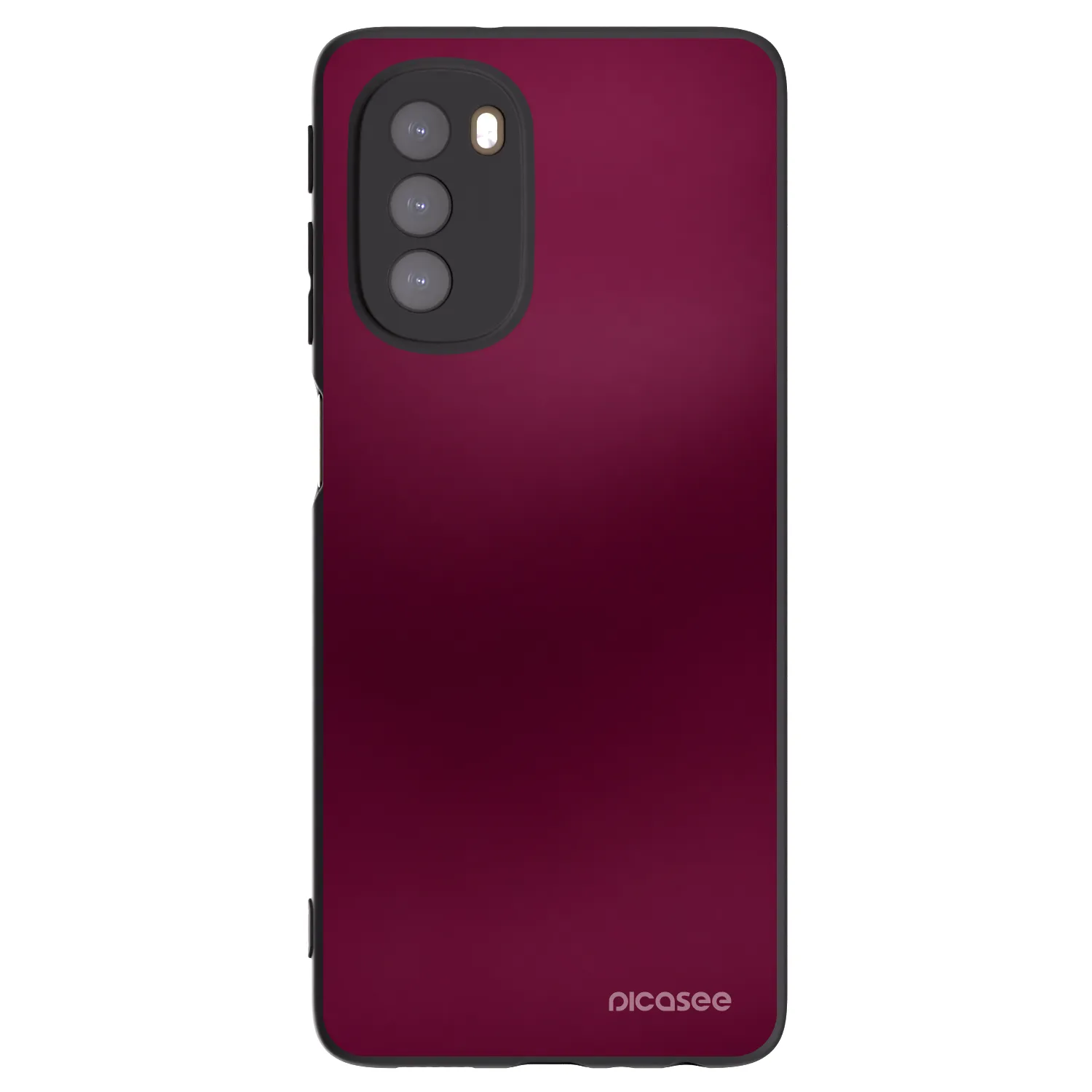 Picasee silikonski črni ovitek za Motorola Moto G51 - Velvet Bordeaux