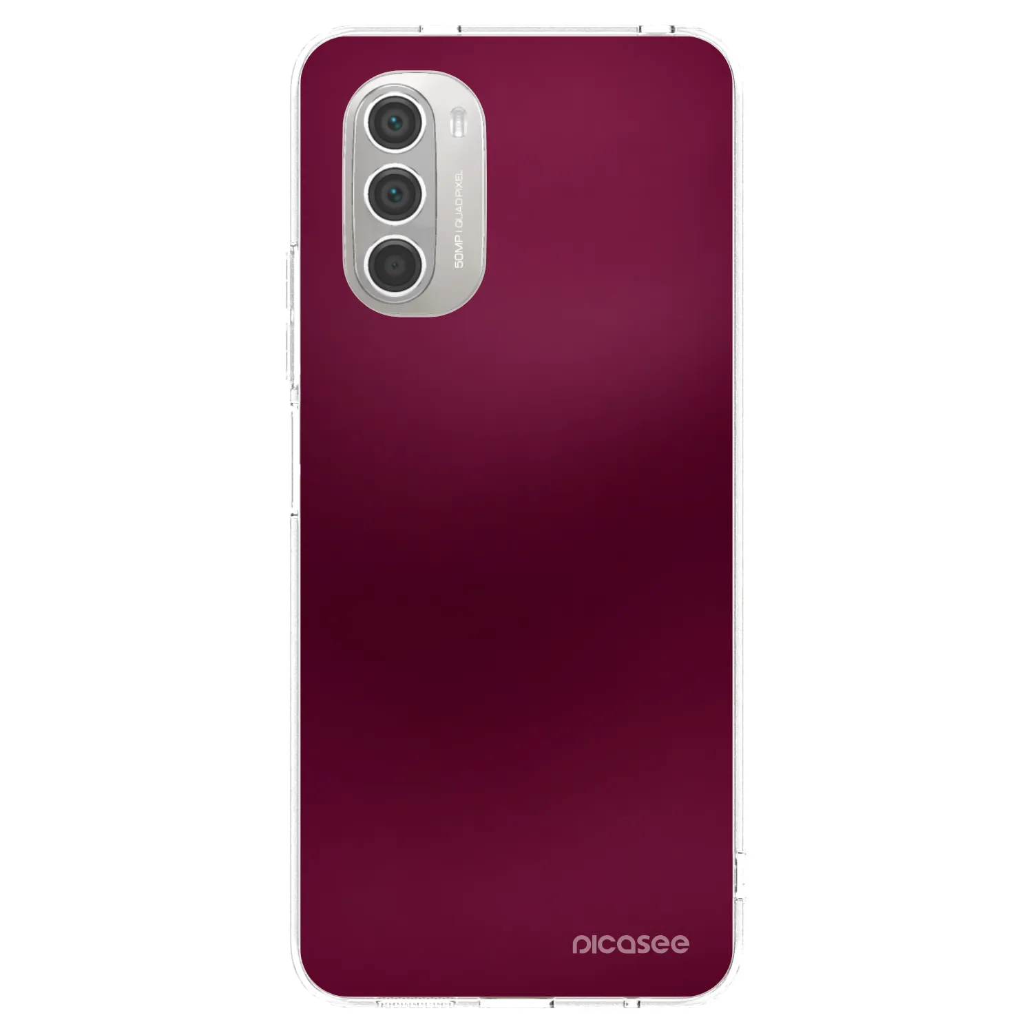 Picasee silikonski prozorni ovitek za Motorola Moto G51 - Velvet Bordeaux
