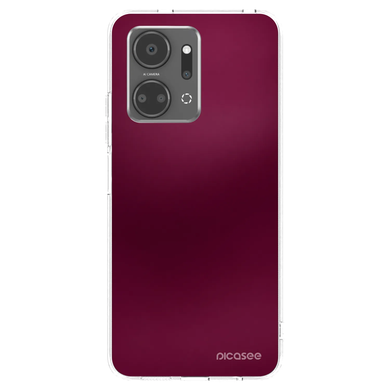 Picasee silikonski prozorni ovitek za Honor X7a - Velvet Bordeaux