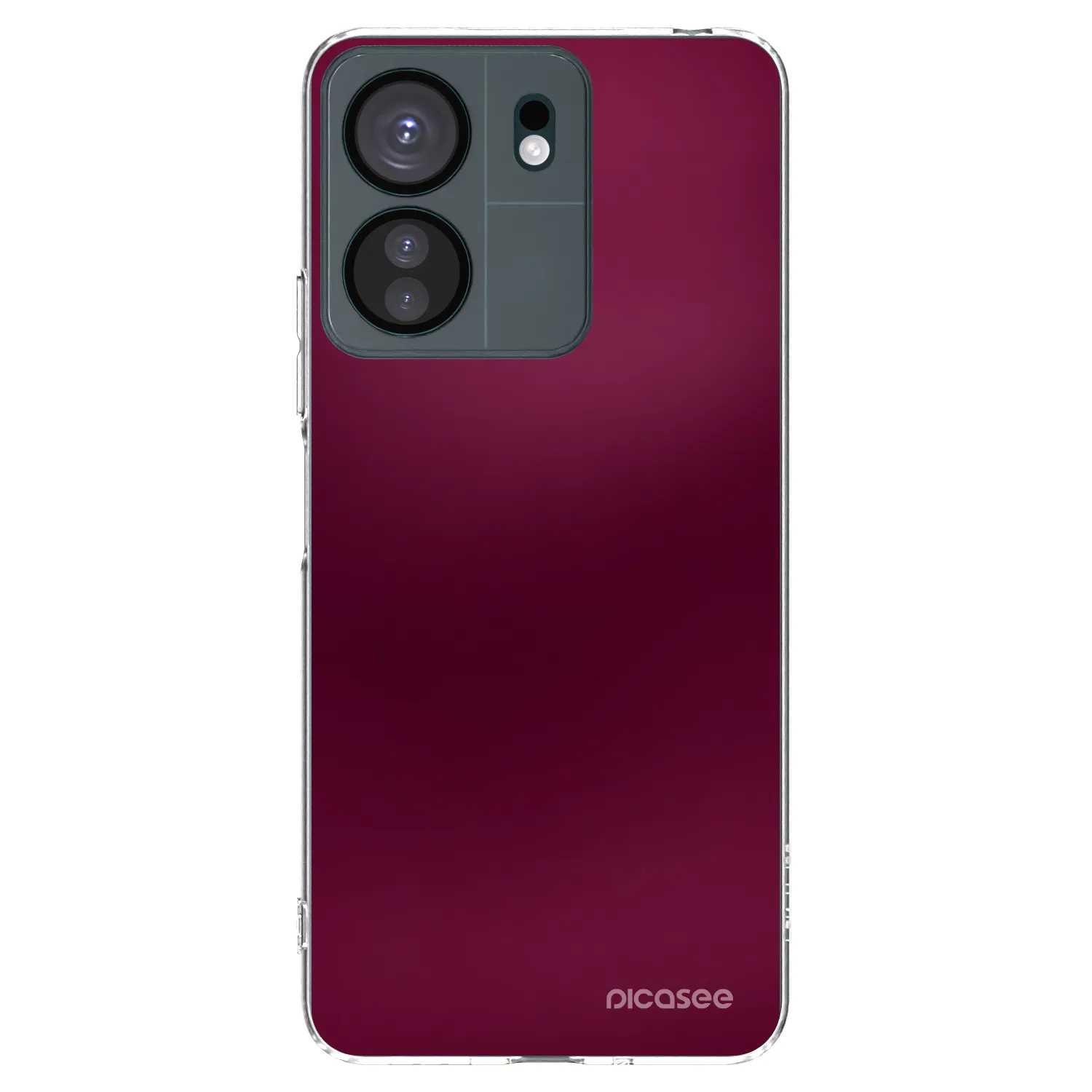 Picasee silikonski prozorni ovitek za Xiaomi Redmi 13C 4G - Velvet Bordeaux
