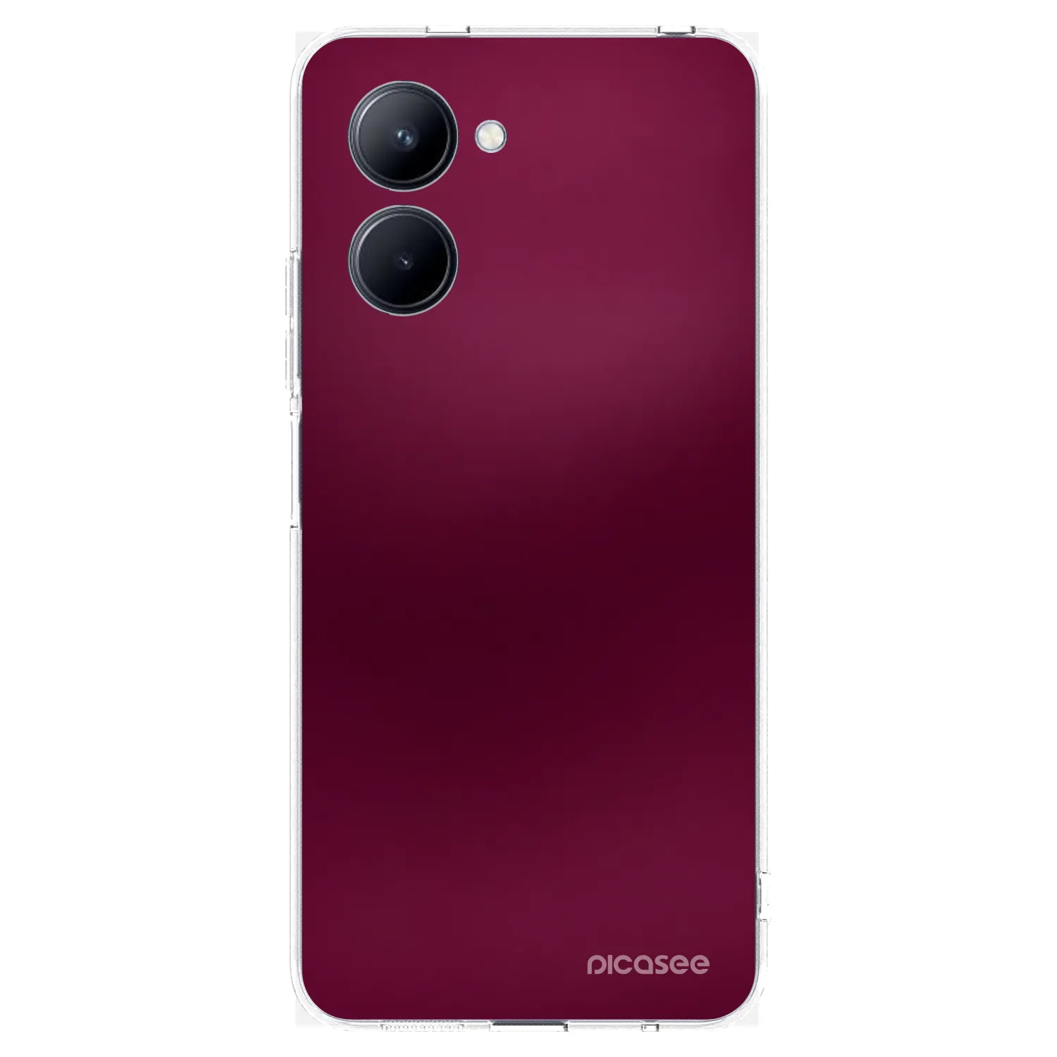 Picasee silikonski prozorni ovitek za Realme C33 (2023) - Velvet Bordeaux