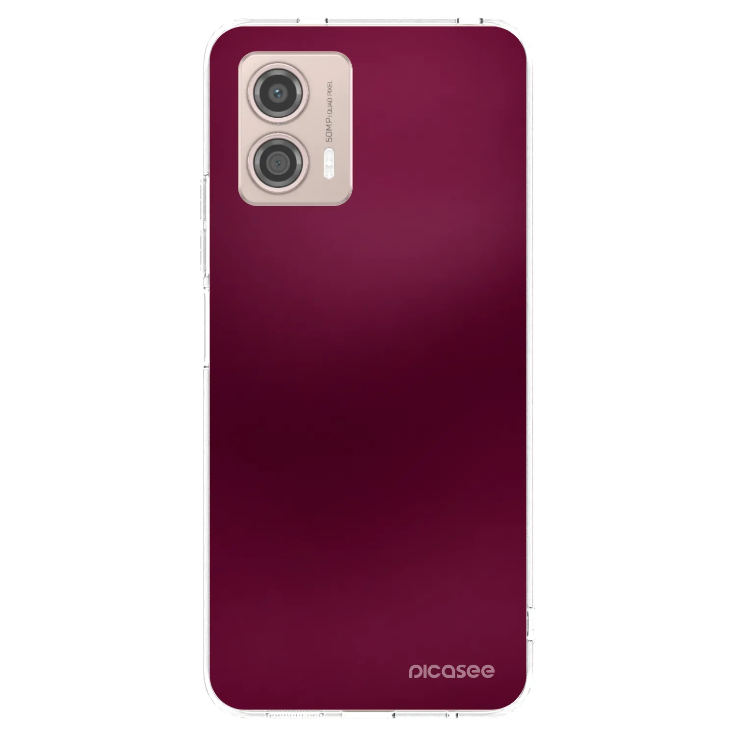 Picasee silikonski prozorni ovitek za Motorola Moto G53 5G - Velvet Bordeaux