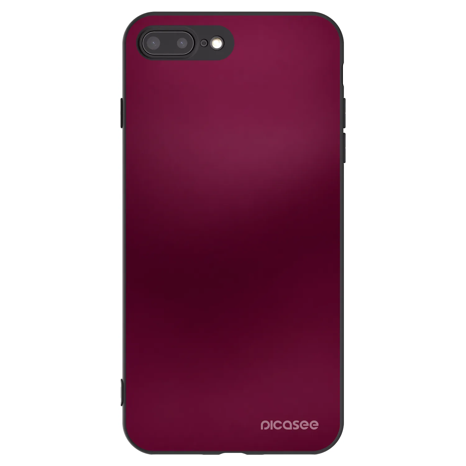 Picasee silikonski črni ovitek za Apple iPhone 8 Plus - Velvet Bordeaux